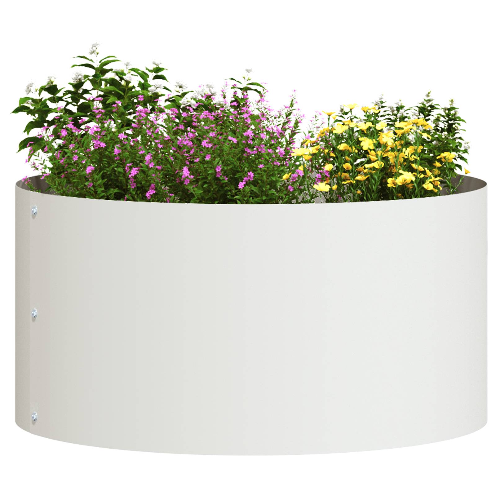 vidaXL Weiße Metallpflanzgefäße Weiß Metall 40 cm Durchmesser
