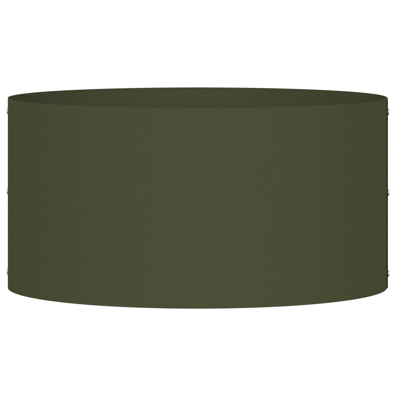 vidaXL Olivgrüner Pflanzkübel Olivgrün Metall Mittel Langlebig