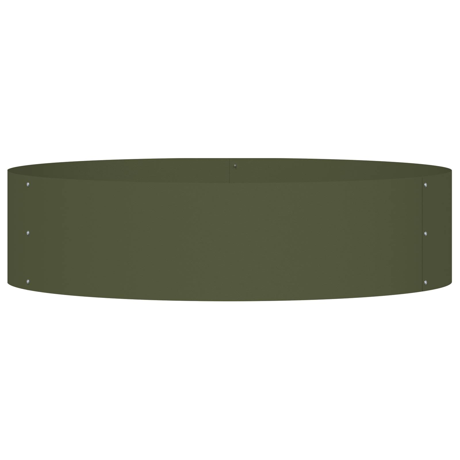 vidaXL Großer Olivgrüner Blumentopf Olivgrün Metall Groß