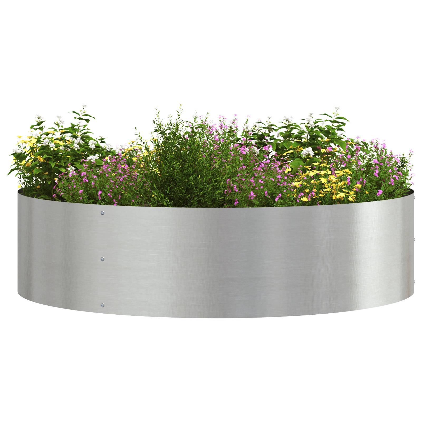 vidaXL Edelstahl Topf Edelstahl Groß Edelstahl Pflanzer Rund Modern