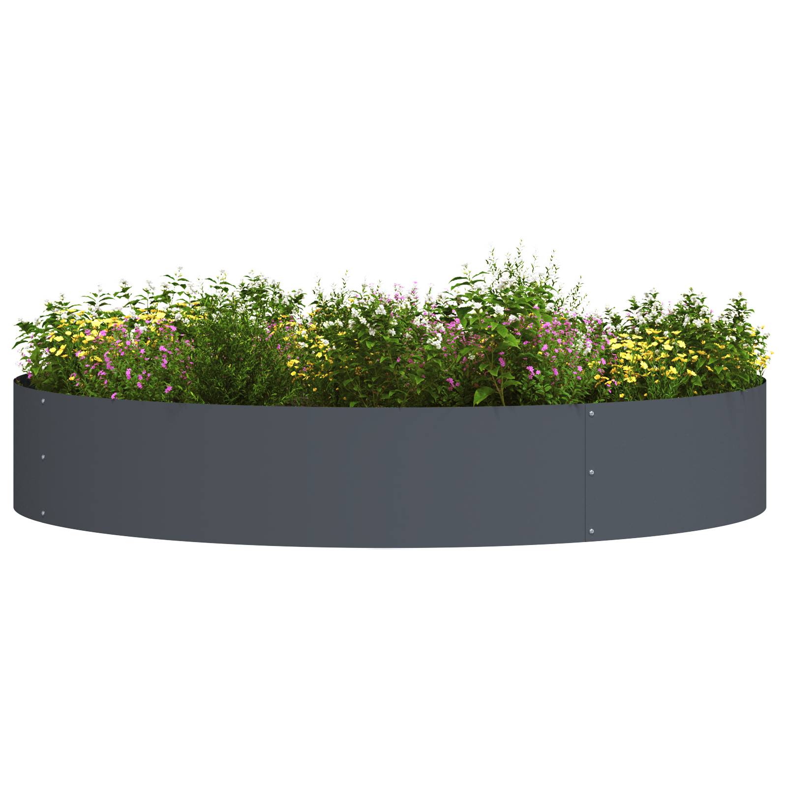 vidaXL Anthrazit Blumentopf Anthrazit Metall Groß Langlebig Blumentopf
