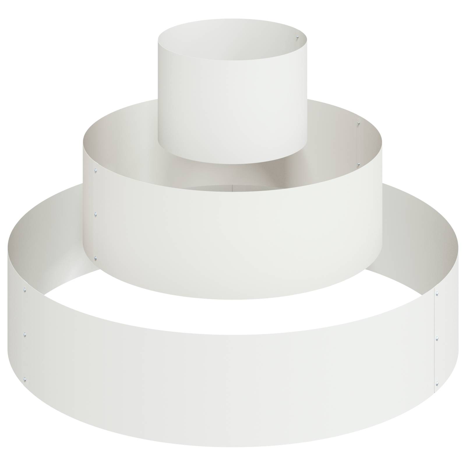 vidaXL Metallpflanzgefäß Stahl/Weiß Pulverbeschichteter Stahl Groß