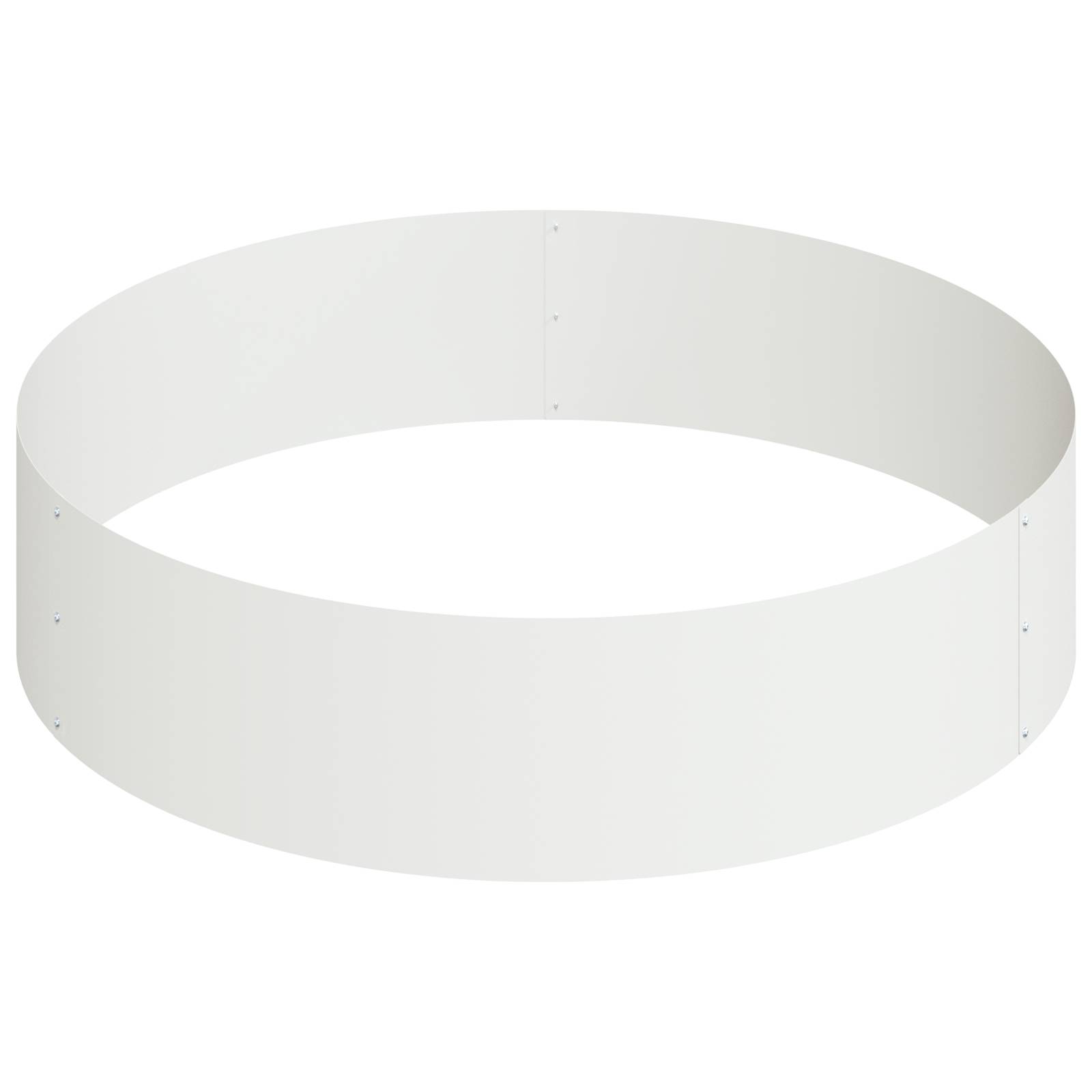 vidaXL Metallpflanzgefäß Stahl/Weiß Pulverbeschichteter Stahl Groß