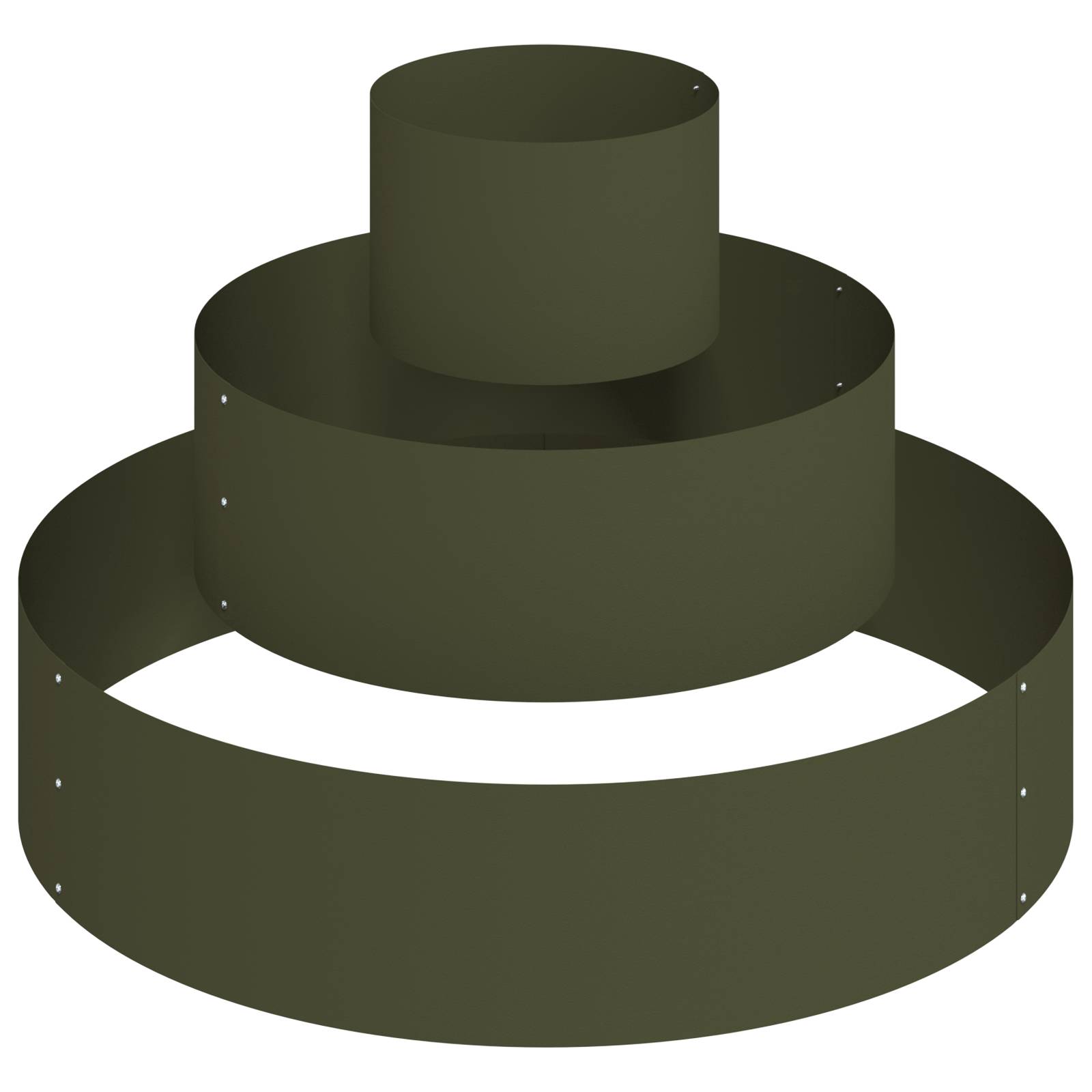 vidaXL Metallpflanzgefäß Stahl/olivgrün Ø 90 cm Modular Rund