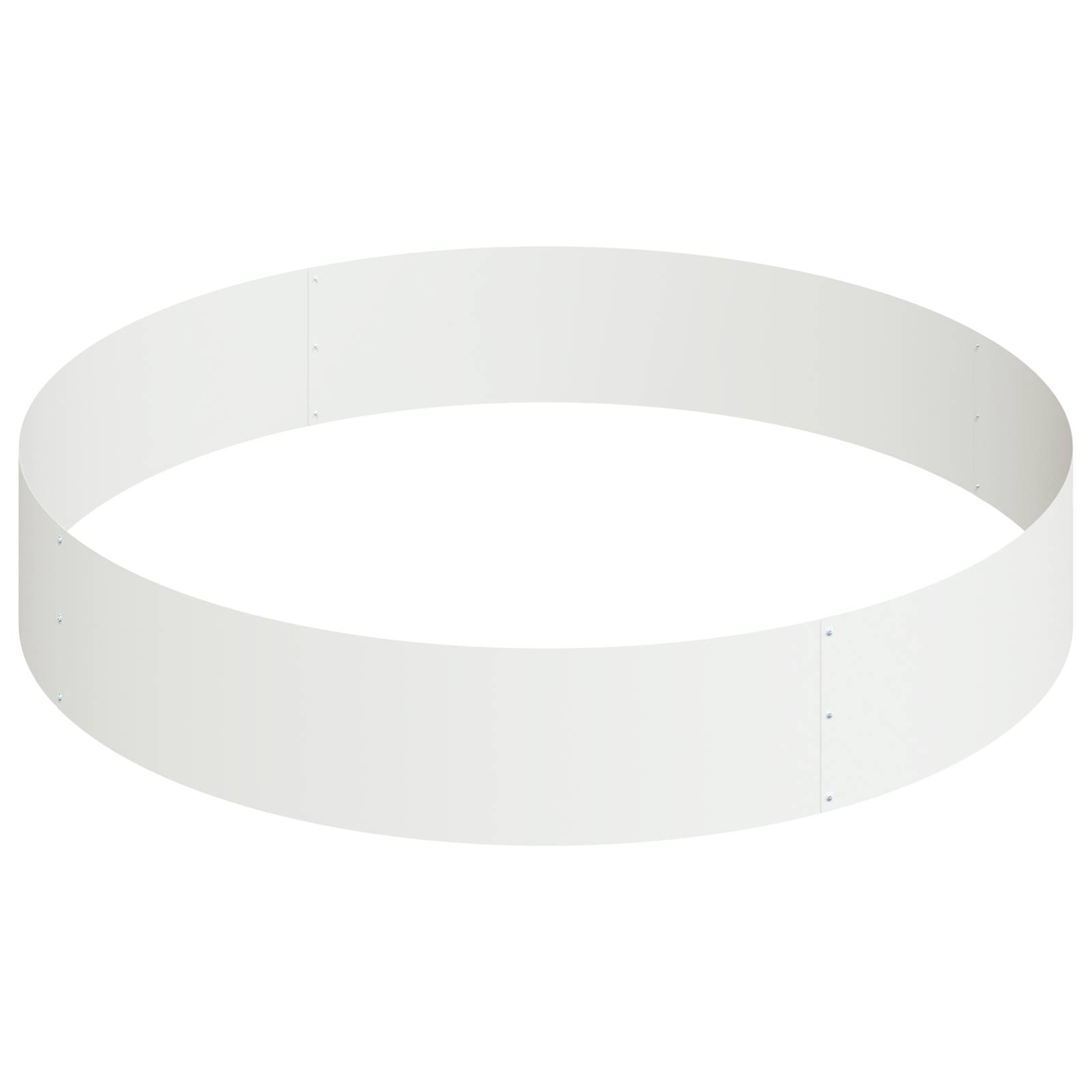 vidaXL Metallpflanzgefäß Stahl/weiß Pulverbeschichteter Stahl Groß