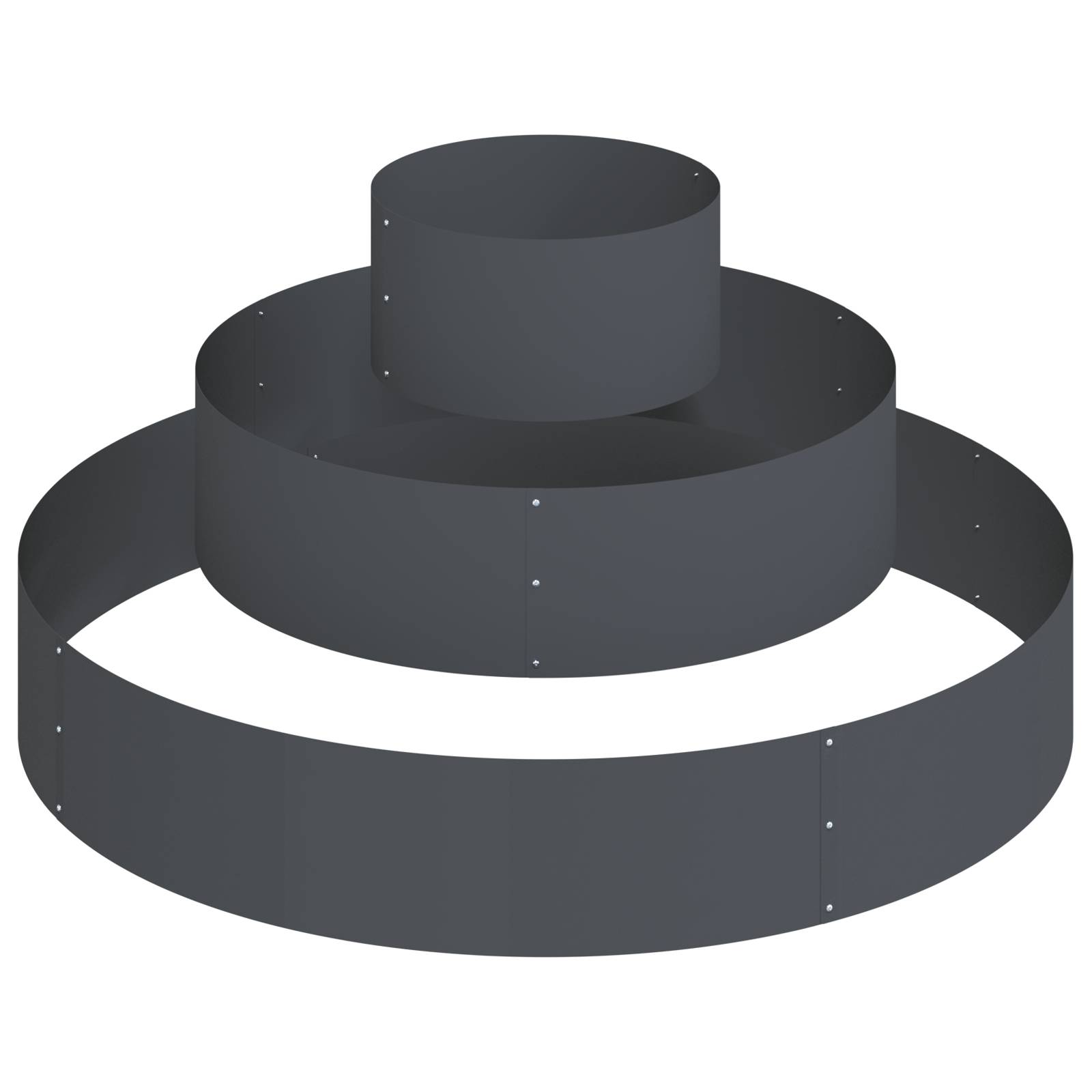 vidaXL Metallpflanzkübel Stahl Ø 120 cm Dekorative Einsätze