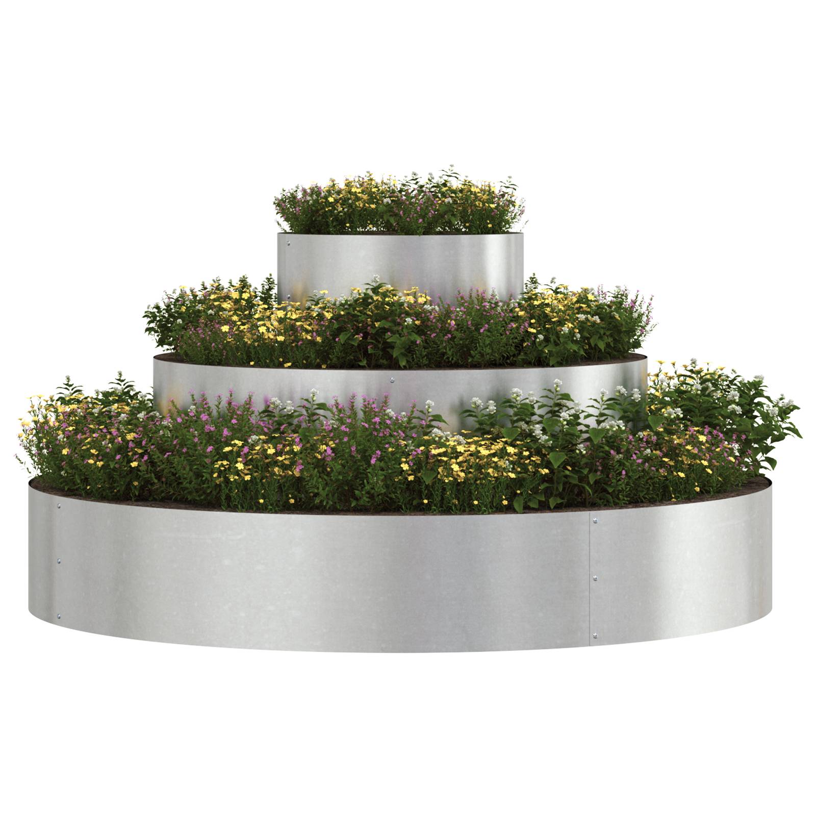 vidaXL Edelstahl Pflanzkübel Edelstahl Ø 120 cm Haltbar Stylisch