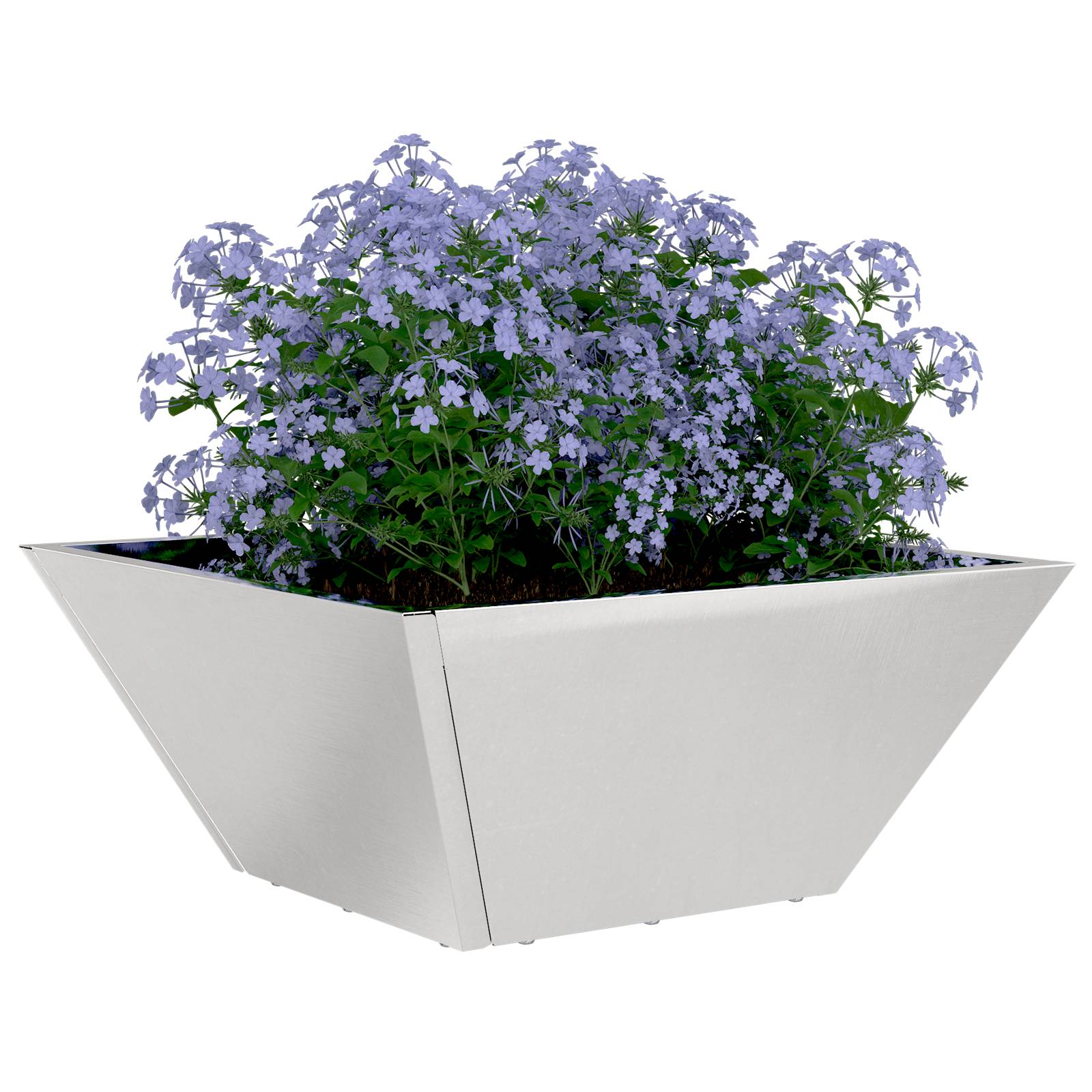 vidaXL Garten Schalenpflanzgefäße 5-tlg 35x35x15 cm Edelstahl