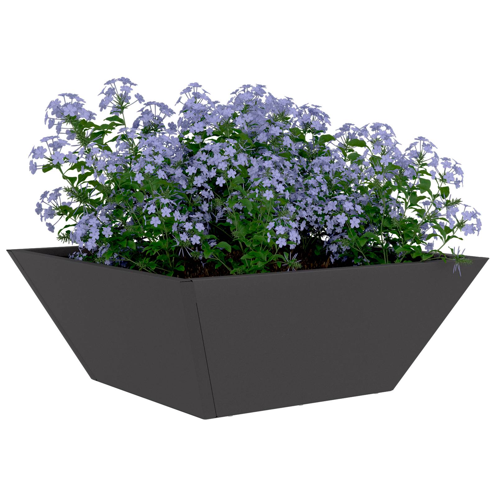 vidaXL Metallpflanzgefäß Schwarz Metall 40 x 40 x 15 cm Pflanzgefäße