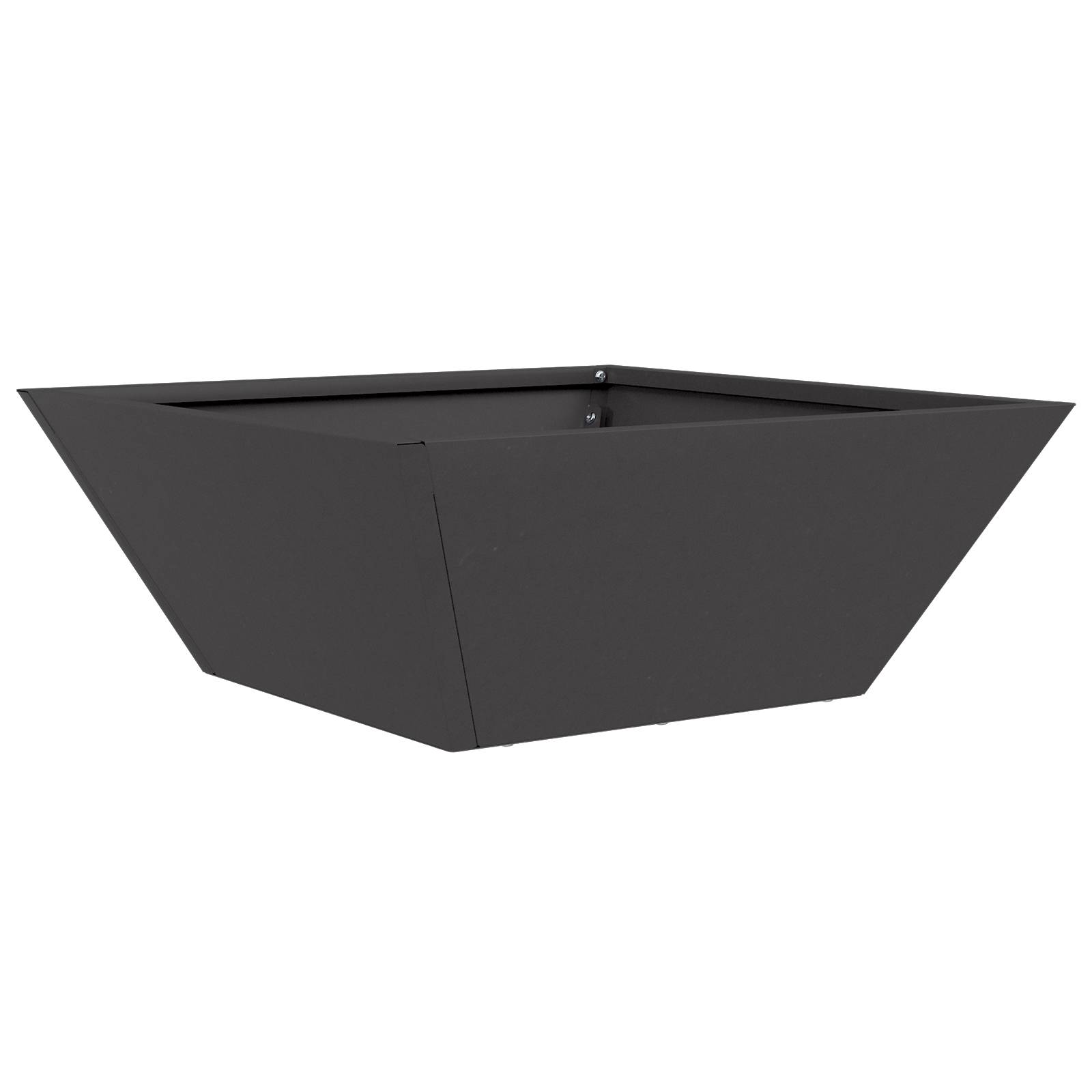 vidaXL Metallpflanzgefäß Schwarz Metall 40 x 40 x 15 cm Pflanzgefäße