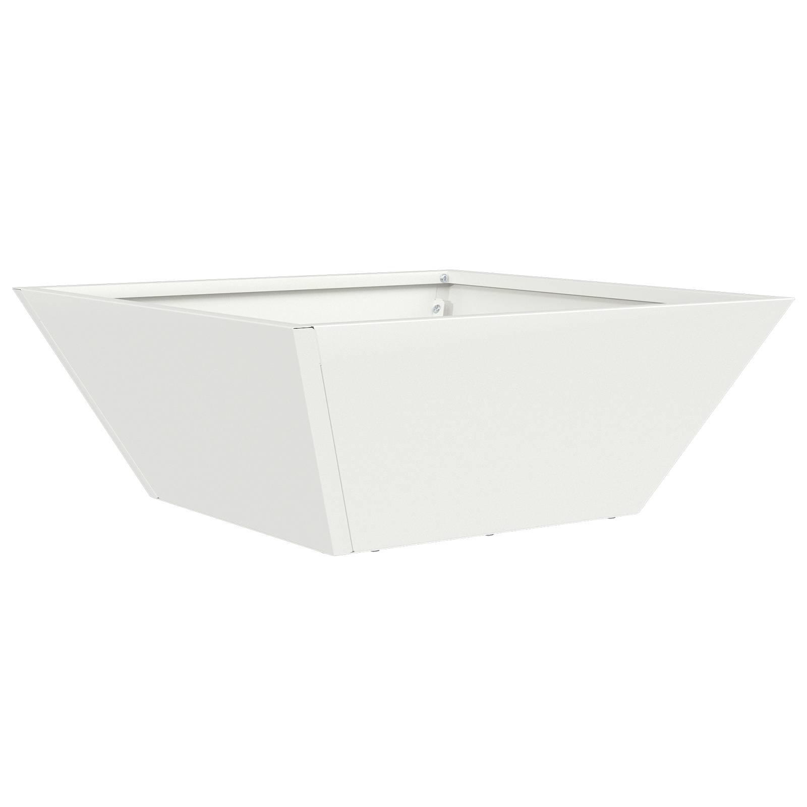 vidaXL Plastikpflanzerset Weiß Kunststoff 40 x 40 x 15 cm Stapelbar