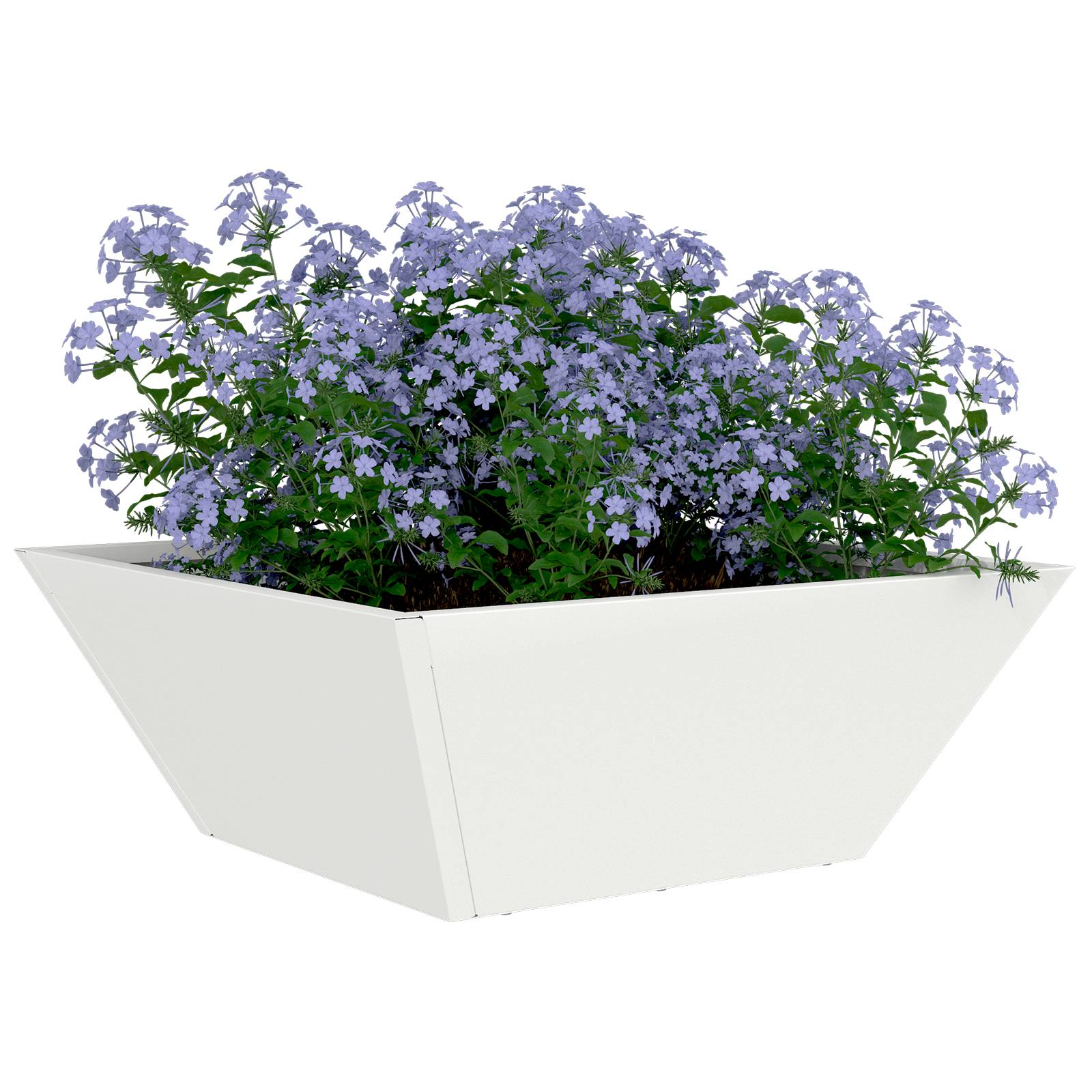 vidaXL Metallpflanzkübel Cooler Weißton Metall 40 x 40 x 15 cm