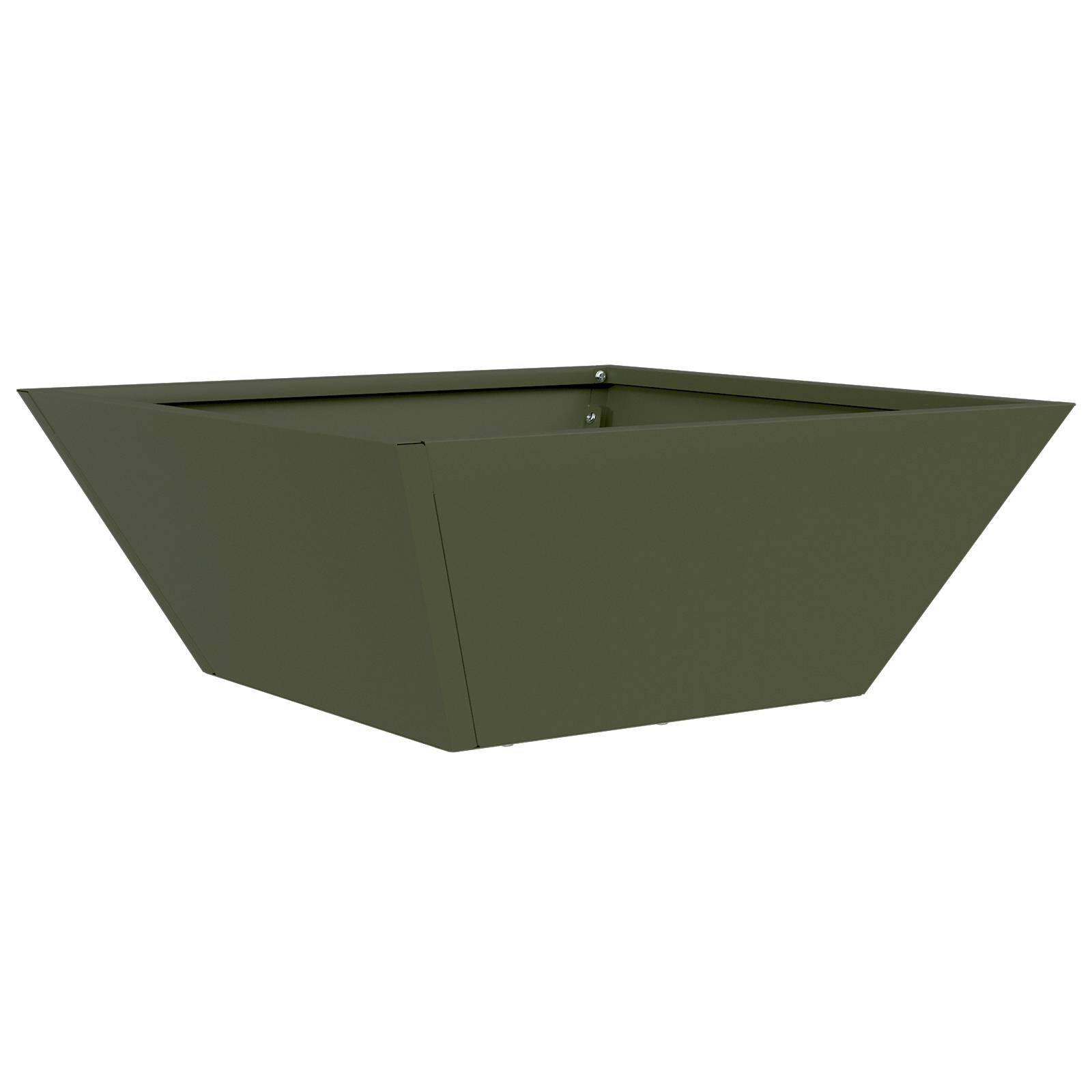 vidaXL Metallpflanzgefäß Olivgrün Metall 40 x 40 x 15 cm Rechteckig