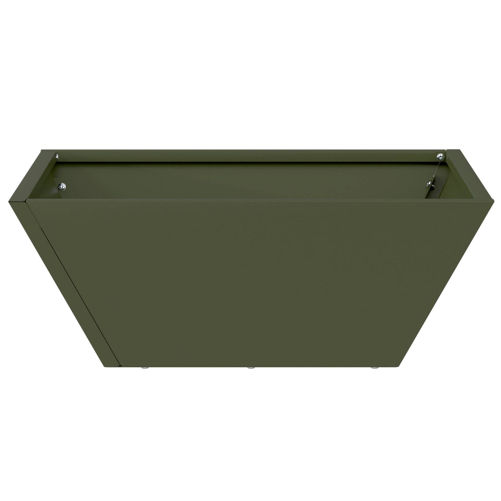 vidaXL Metallpflanzgefäß Olivgrün Metall 40 x 40 x 15 cm Rechteckig