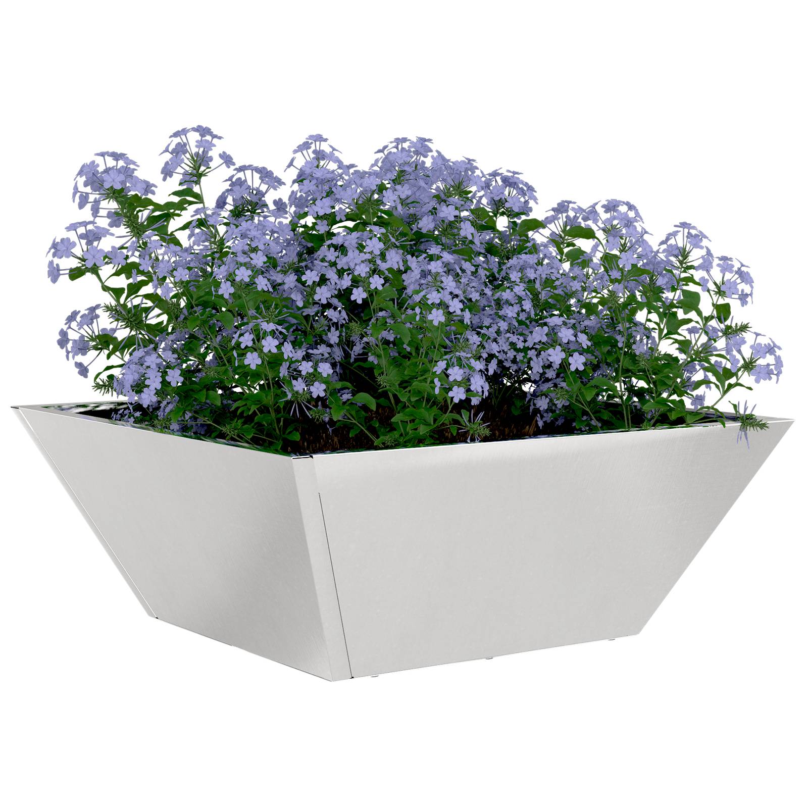 vidaXL Metall Pflanztopf Edelstahl 40 x 40 x 15 cm Langlebig Quadratisch