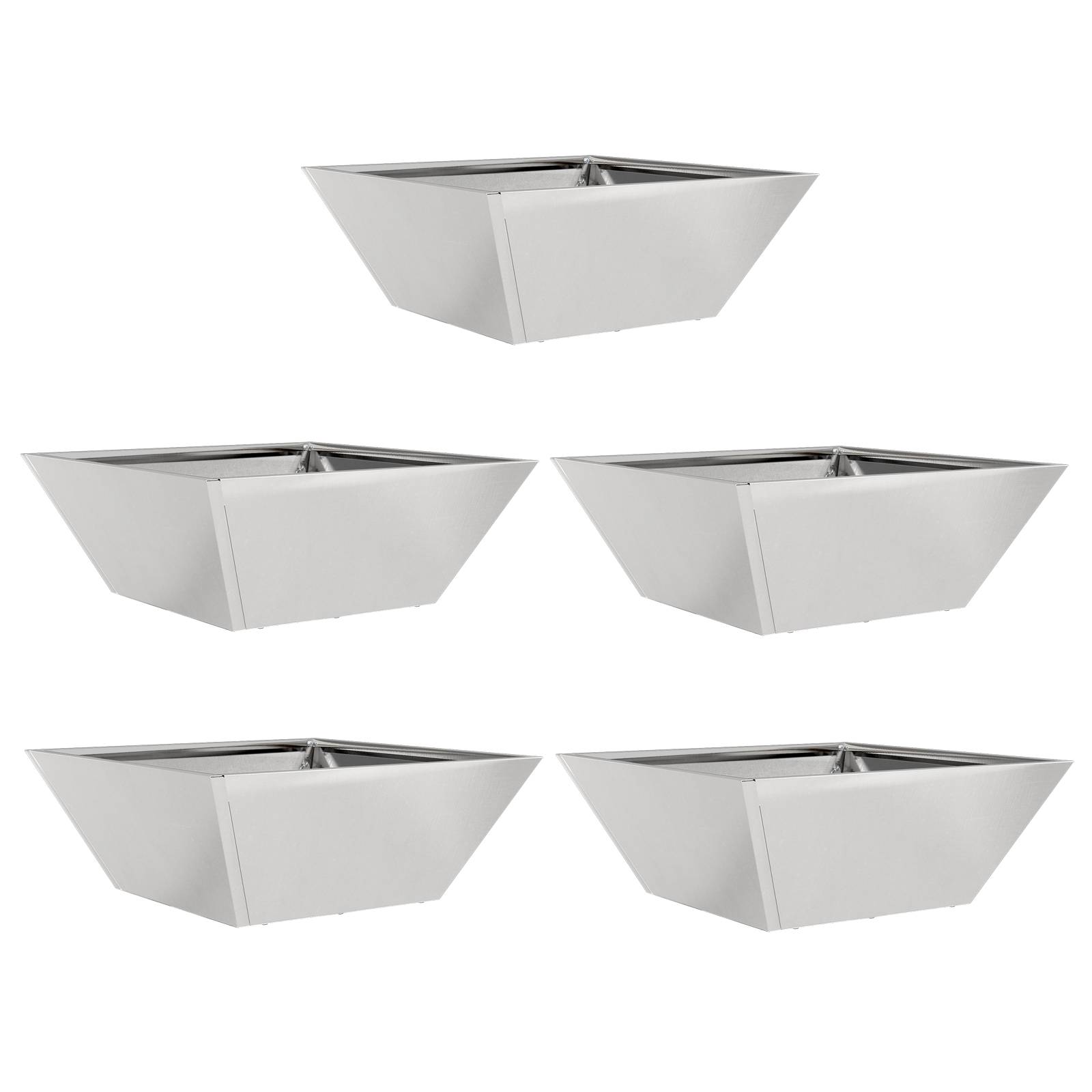 vidaXL Metall Pflanztopf Edelstahl 40 x 40 x 15 cm Langlebig Quadratisch