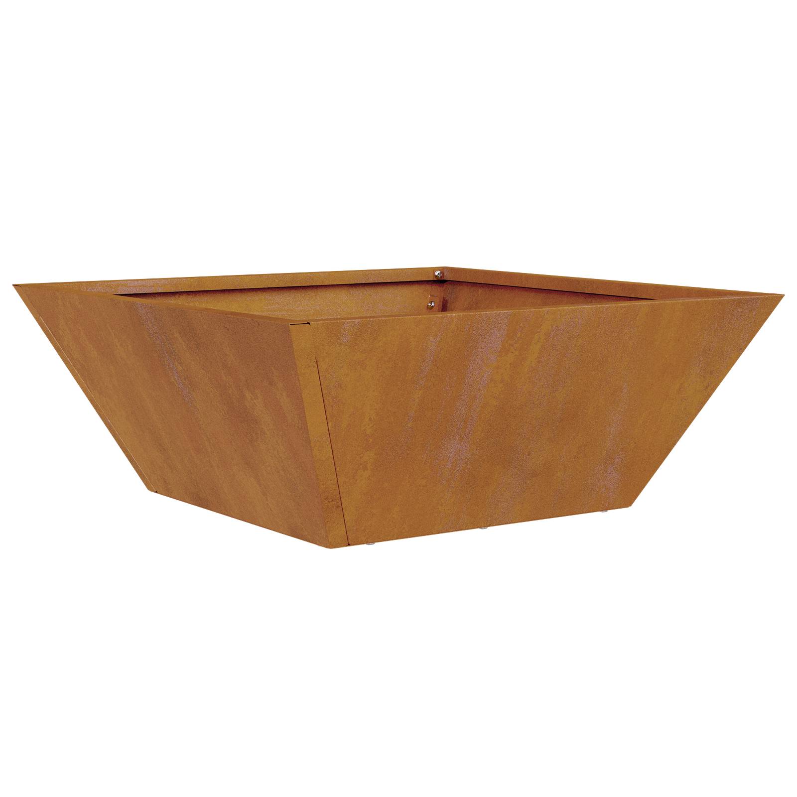 vidaXL Metallpflanzkübel Wetterstahl 40 x 40 x 15 cm Dekorative Intarsien