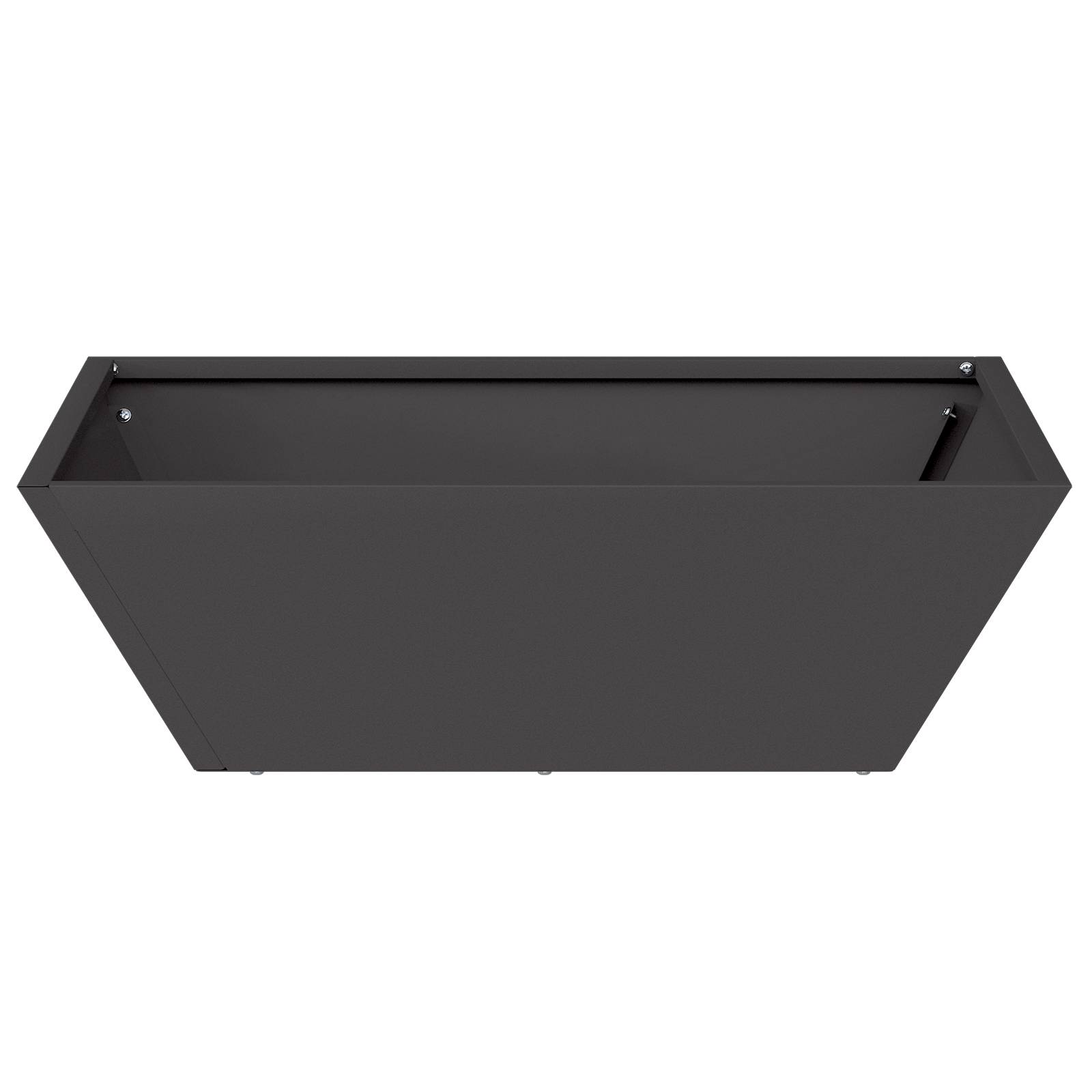 vidaXL Metallpflanzer Schwarz Metall 50 x 50 x 15 cm Dekorative Akzente
