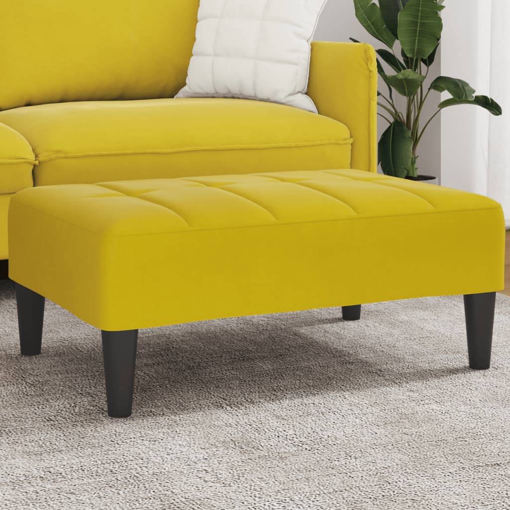 vidaXL Fußhocker Gelb 77x55x31 cm Samt