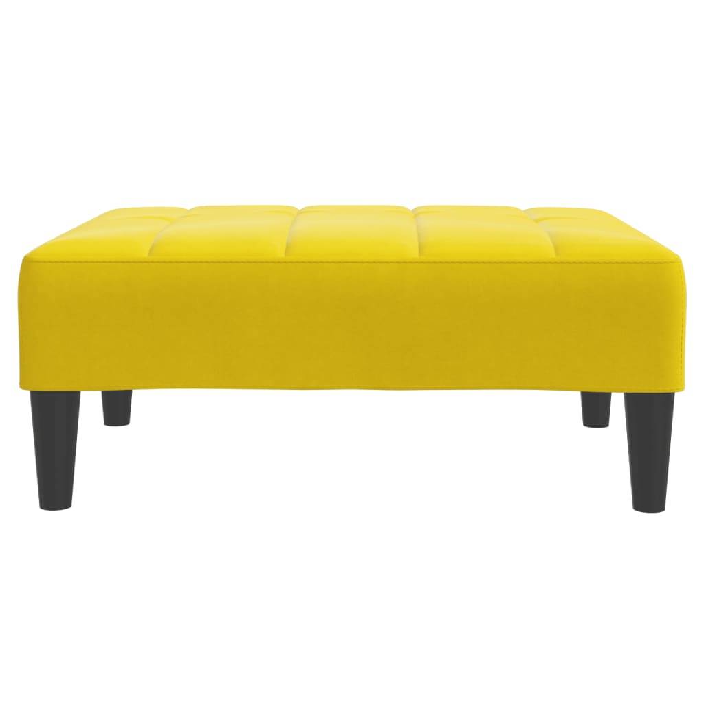 vidaXL Fußhocker Gelb 77x55x31 cm Samt