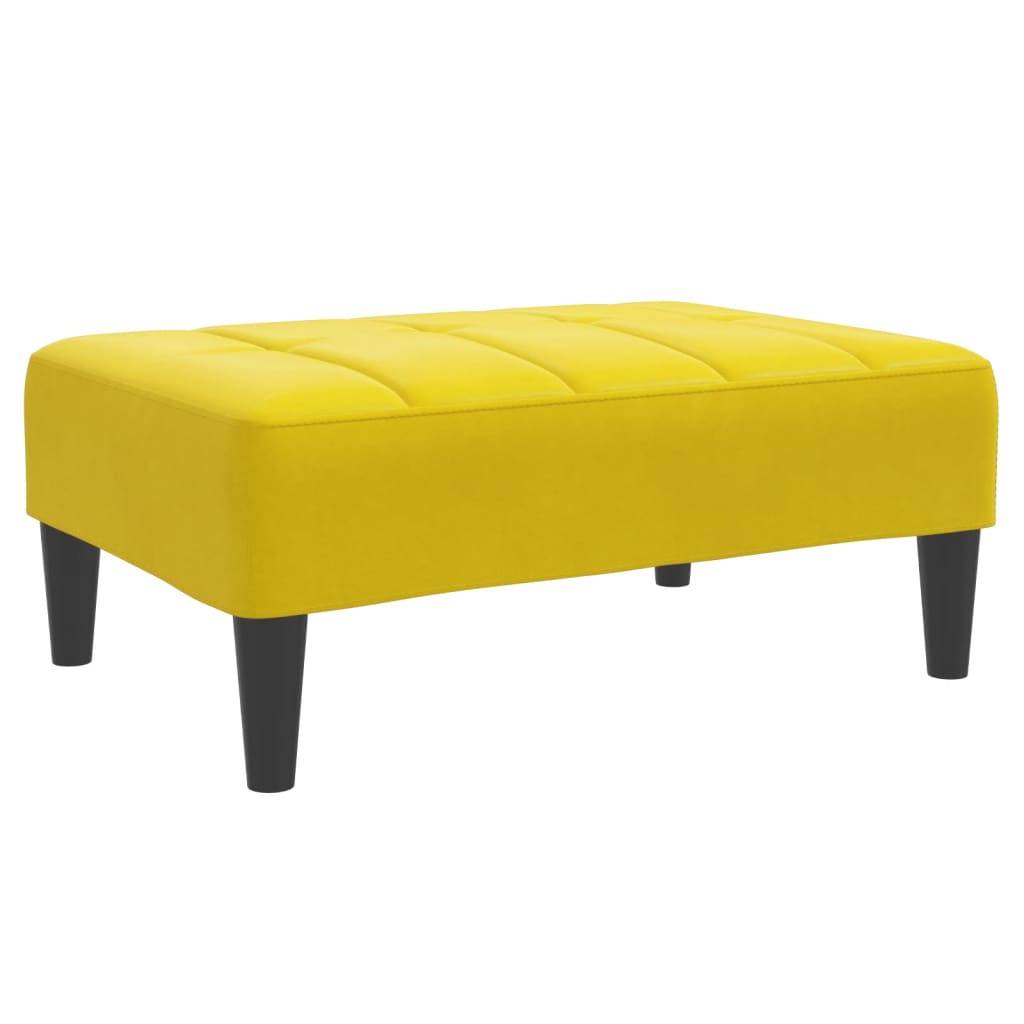 vidaXL Fußhocker Gelb 77x55x31 cm Samt