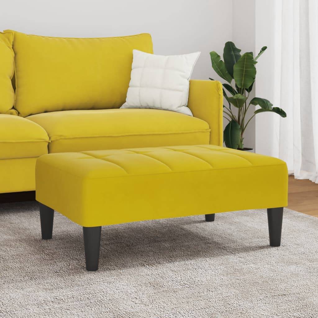 vidaXL Fußhocker Gelb 77x55x31 cm Samt