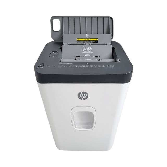 HP Pro Shredder Auto 200CC Aktenvernichter mit Partikelschnitt P-4 4 x 20 mm bis 200