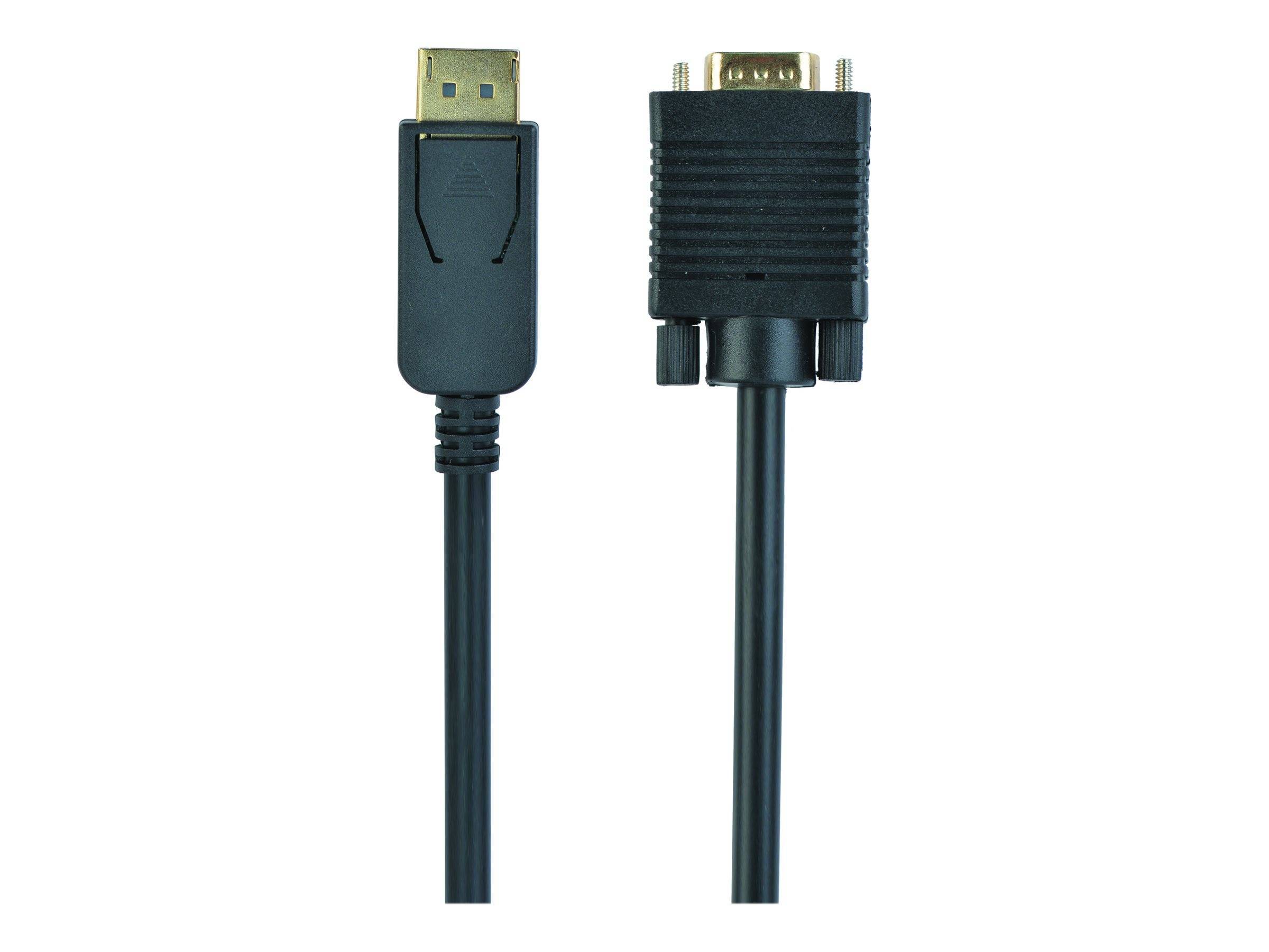 gembird Display Port zu VGA adapter Kabel, 1,8m, schw. Multimedia-Technik Displayport-Kabel