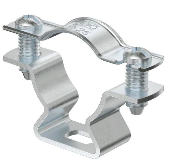 OBO ASL 733 10 G Abstandschelle m.Langloch 8-10mm St G 1362754 (Inhalt 25 Stück)