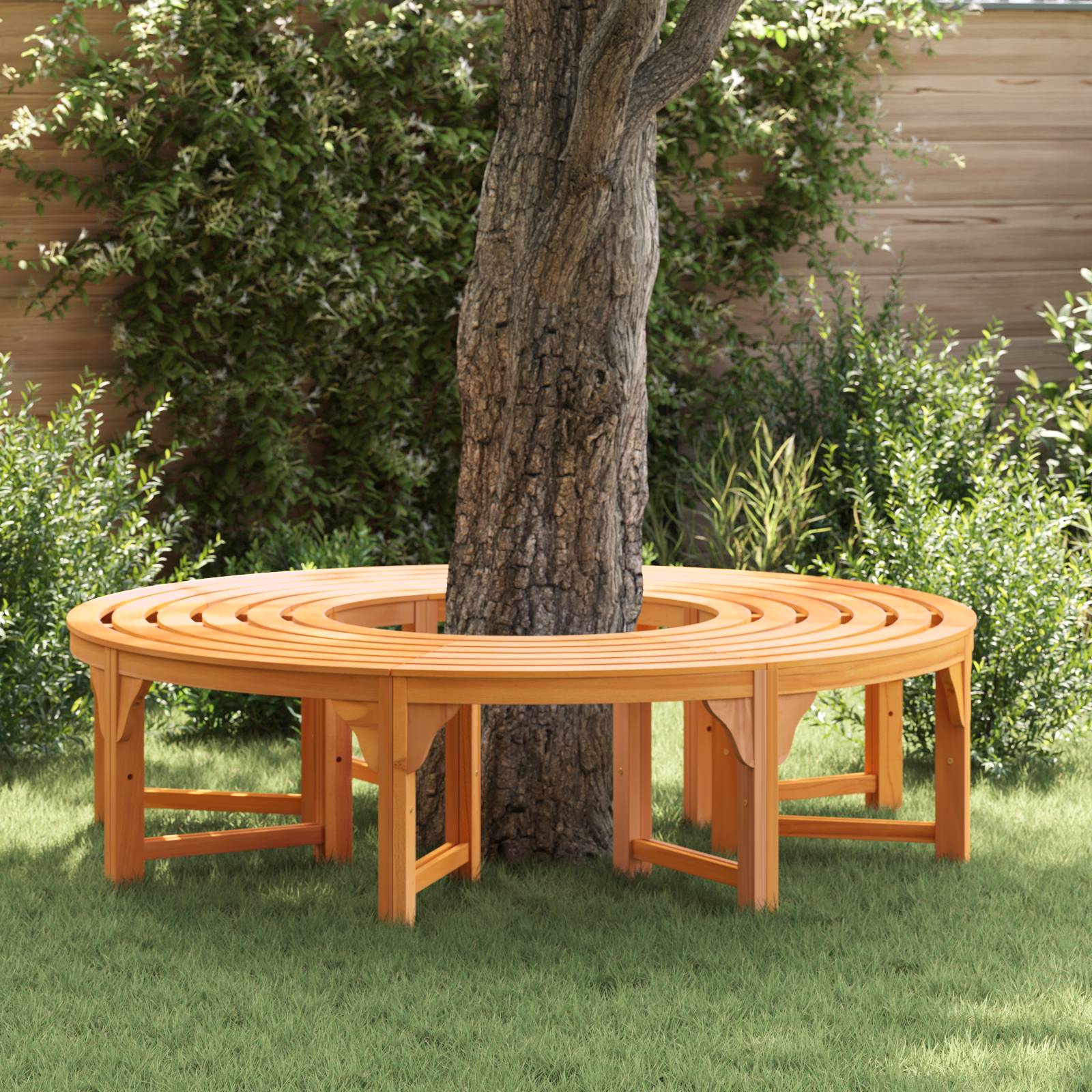 vidaXL Baumbank 160 cm Massivholz Eukalyptus