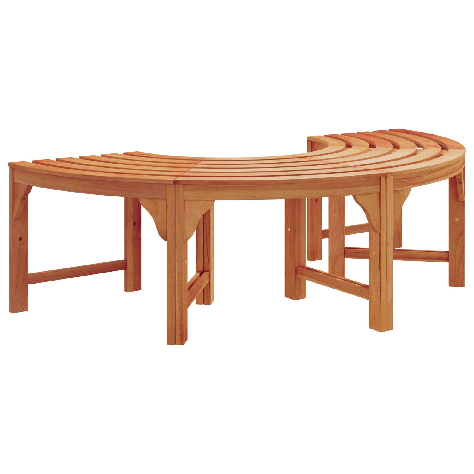 vidaXL Baumbank 160 cm Massivholz Eukalyptus