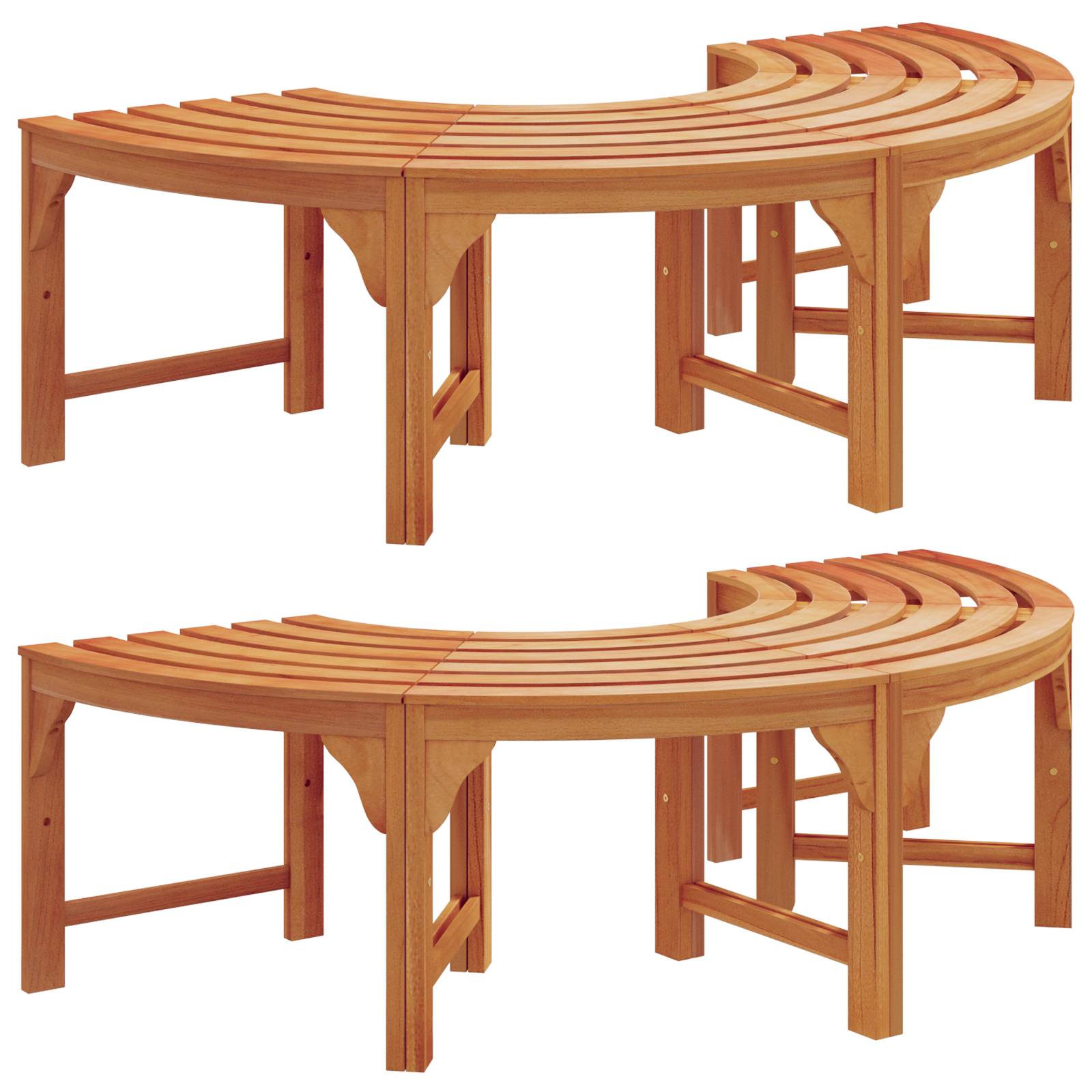 vidaXL Baumbank 160 cm Massivholz Eukalyptus
