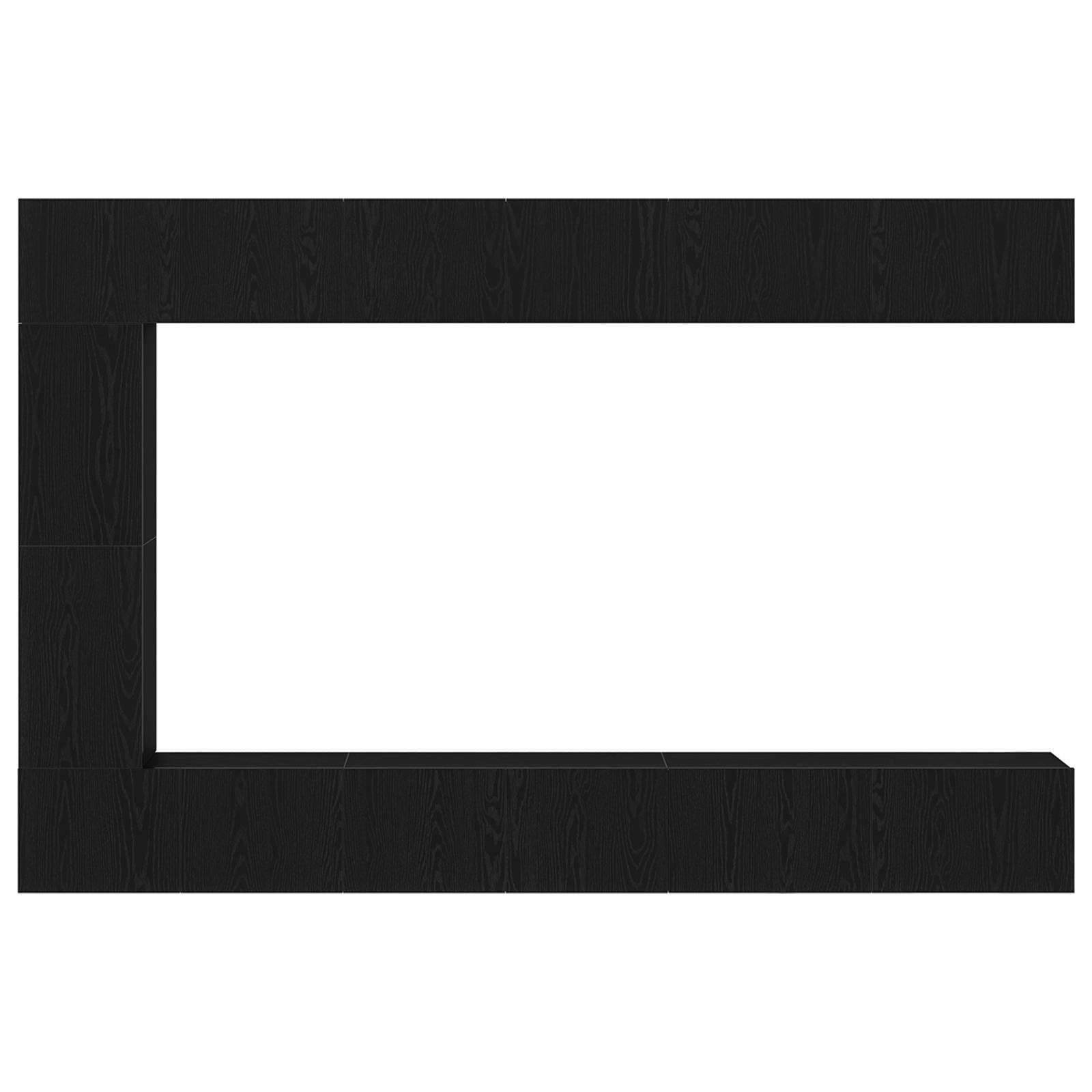 vidaXL 7-teiliges TV-Schranksystem - Wandmontiert, Schwarze Eiche, Ingenieurholz