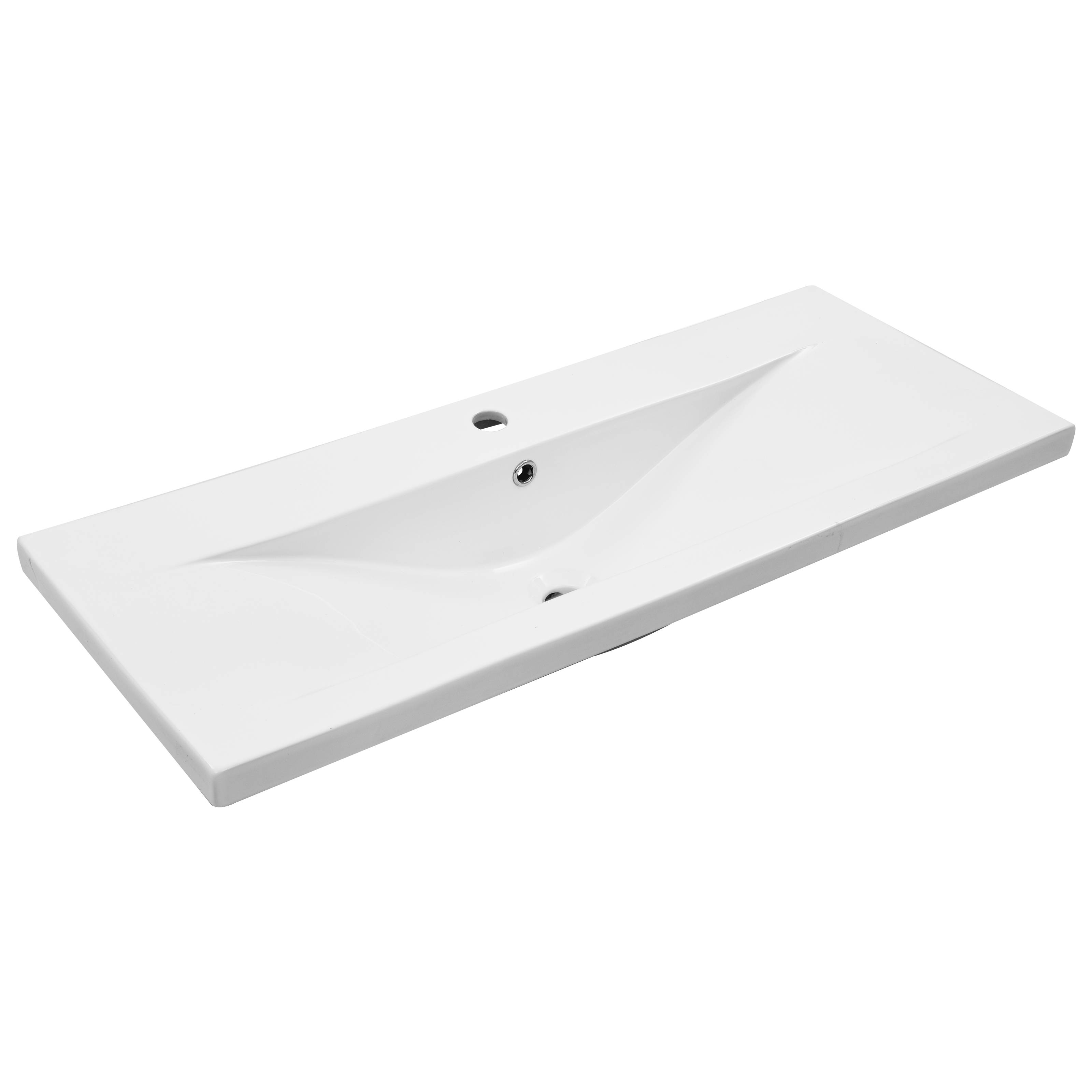 vidaXL Waschbecken Schrank mit integriertem Waschbecken Schwarze Eiche aus lackiertem Holz