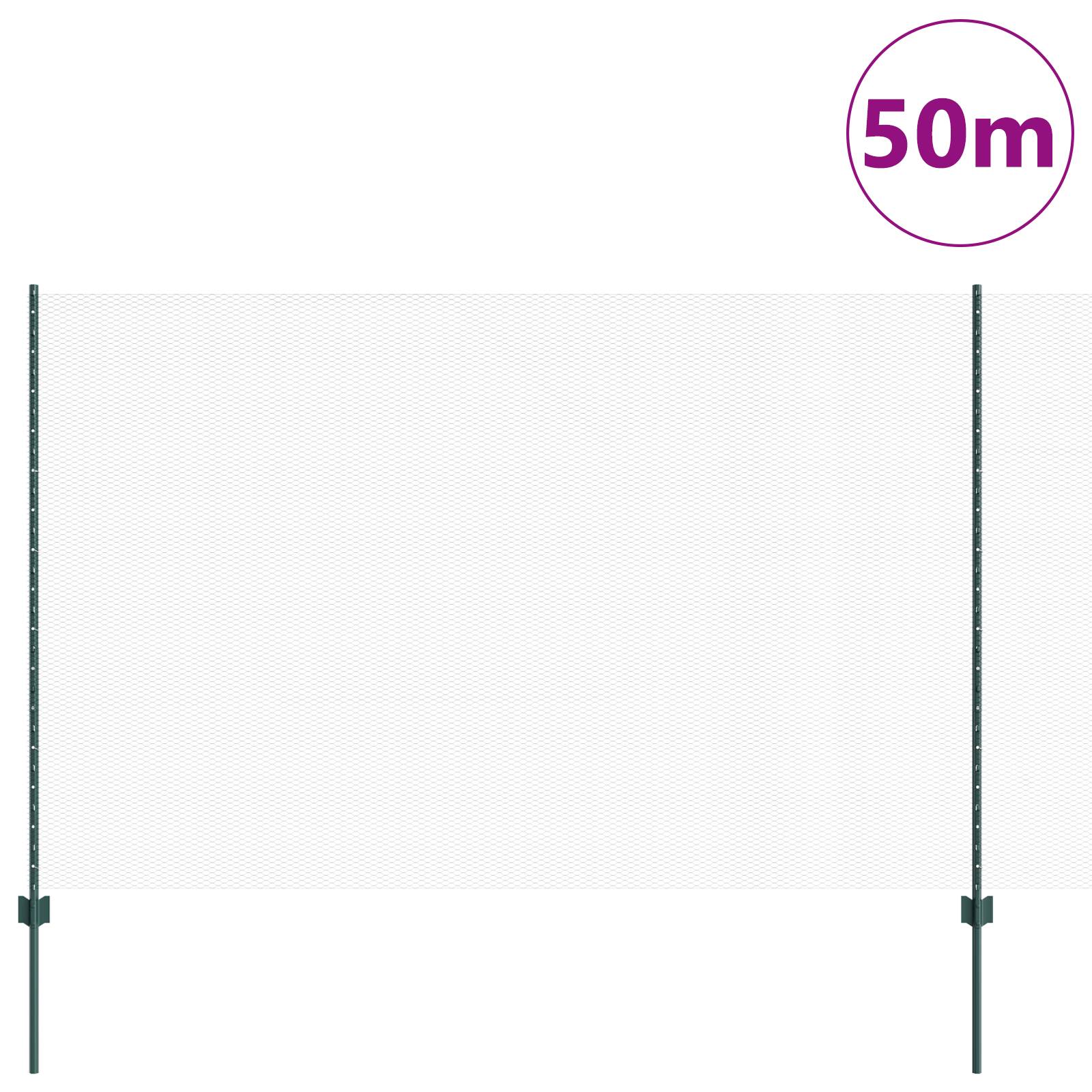vidaXL Zaunpfosten 11 Stk U-Channel Grün 160 cm Stahl