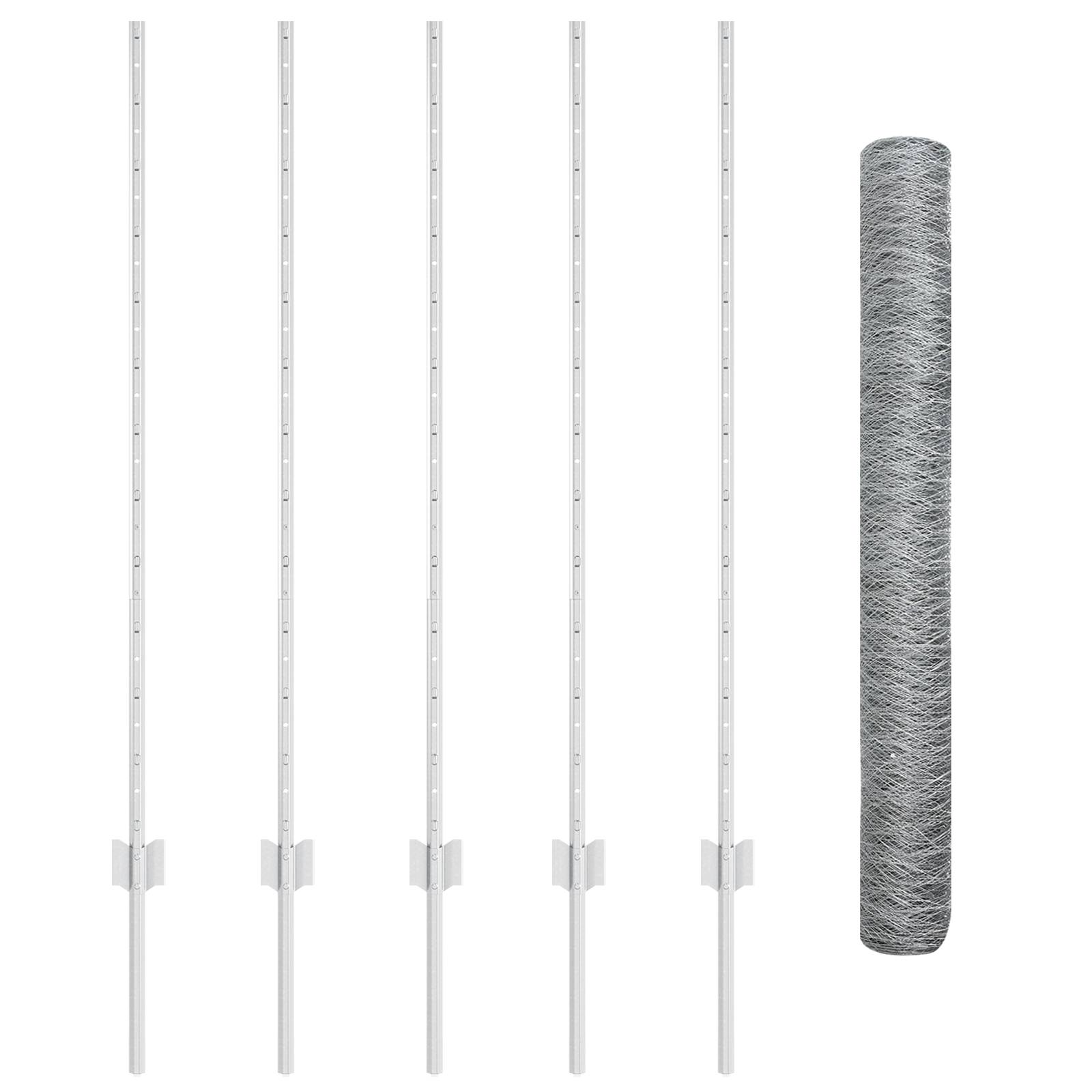 vidaXL Zaunpfosten 10 Stück U-Kanal 120 cm Verzinkter Stahl