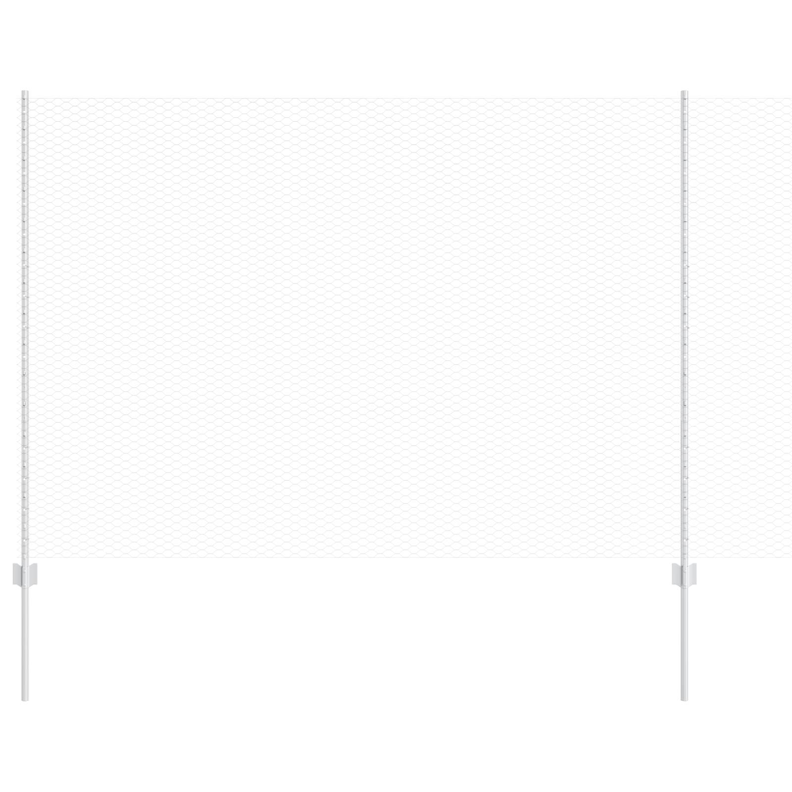 vidaXL Zaunpfosten 10 Stück U-Kanal 160 cm verzinkter Stahl