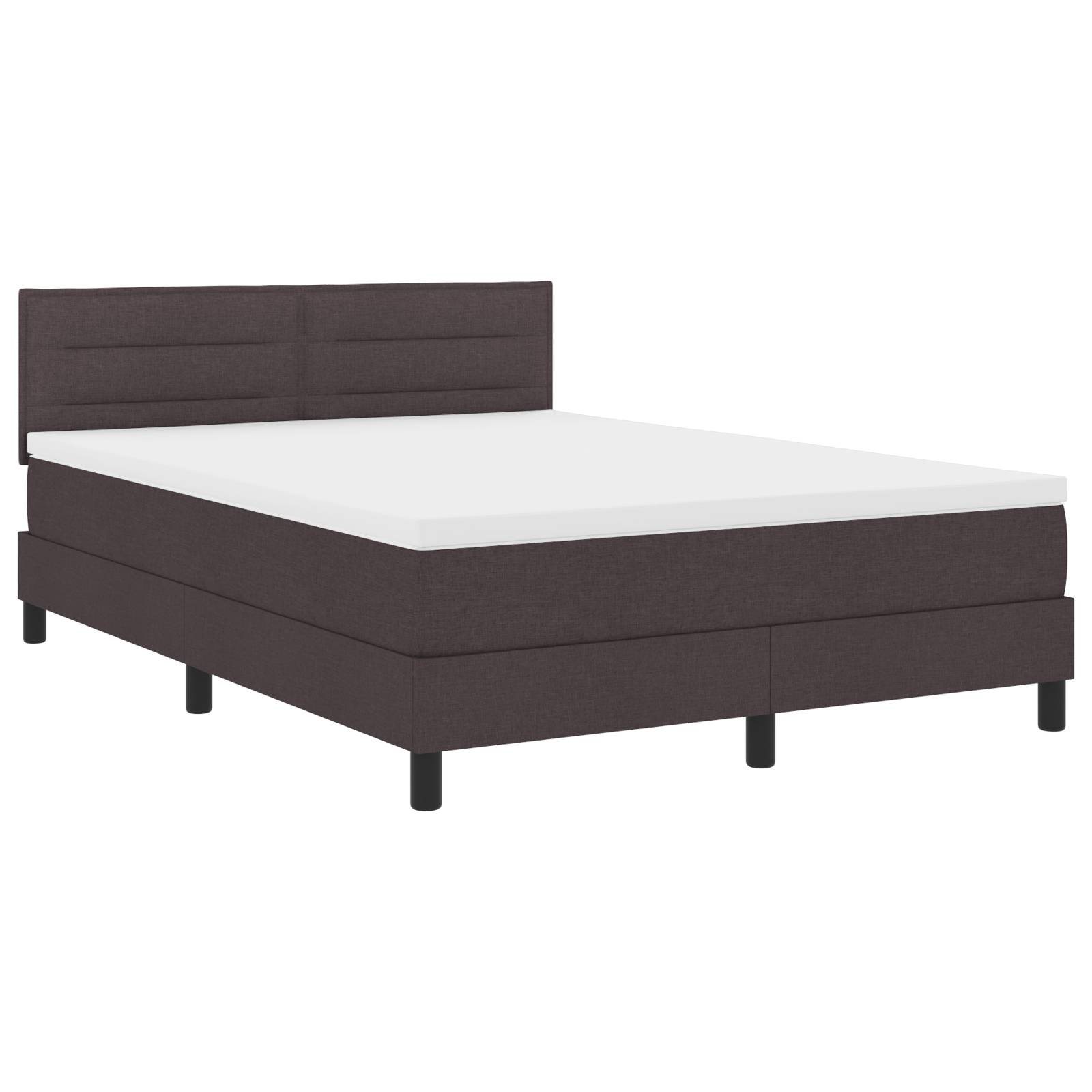 vidaXL Boxspringbett mit Matratze Dunkelgrau 160x200 cm Stoff