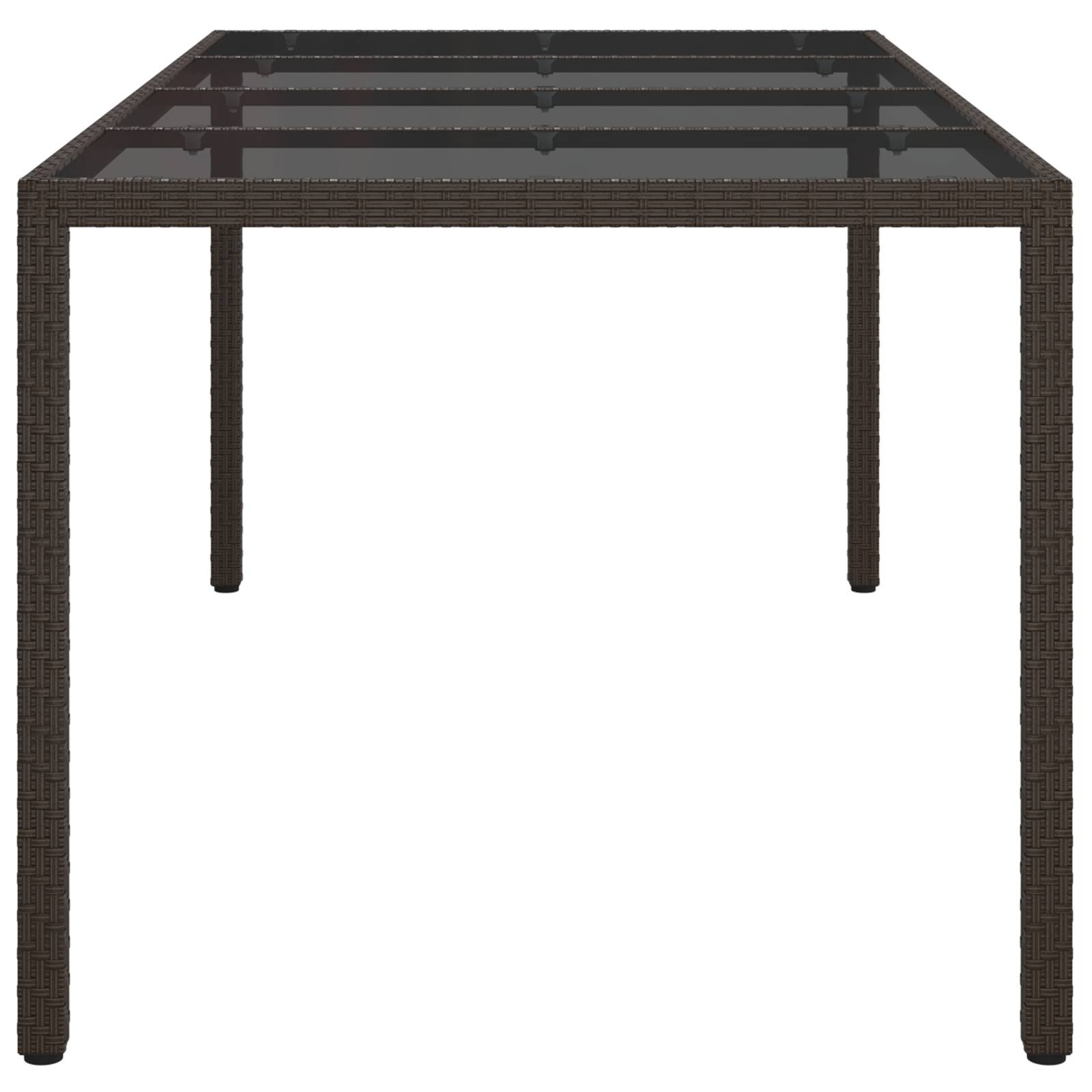 vidaXL Gartentisch Braun 190x90x75 cm Poly-Rattan