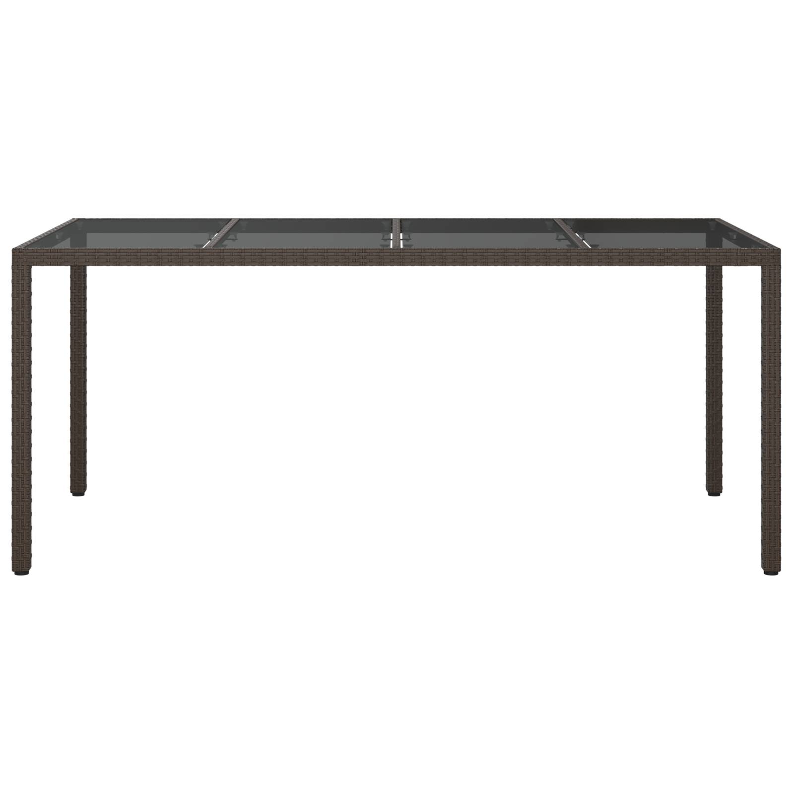 vidaXL Gartentisch Braun 190x90x75 cm Poly-Rattan