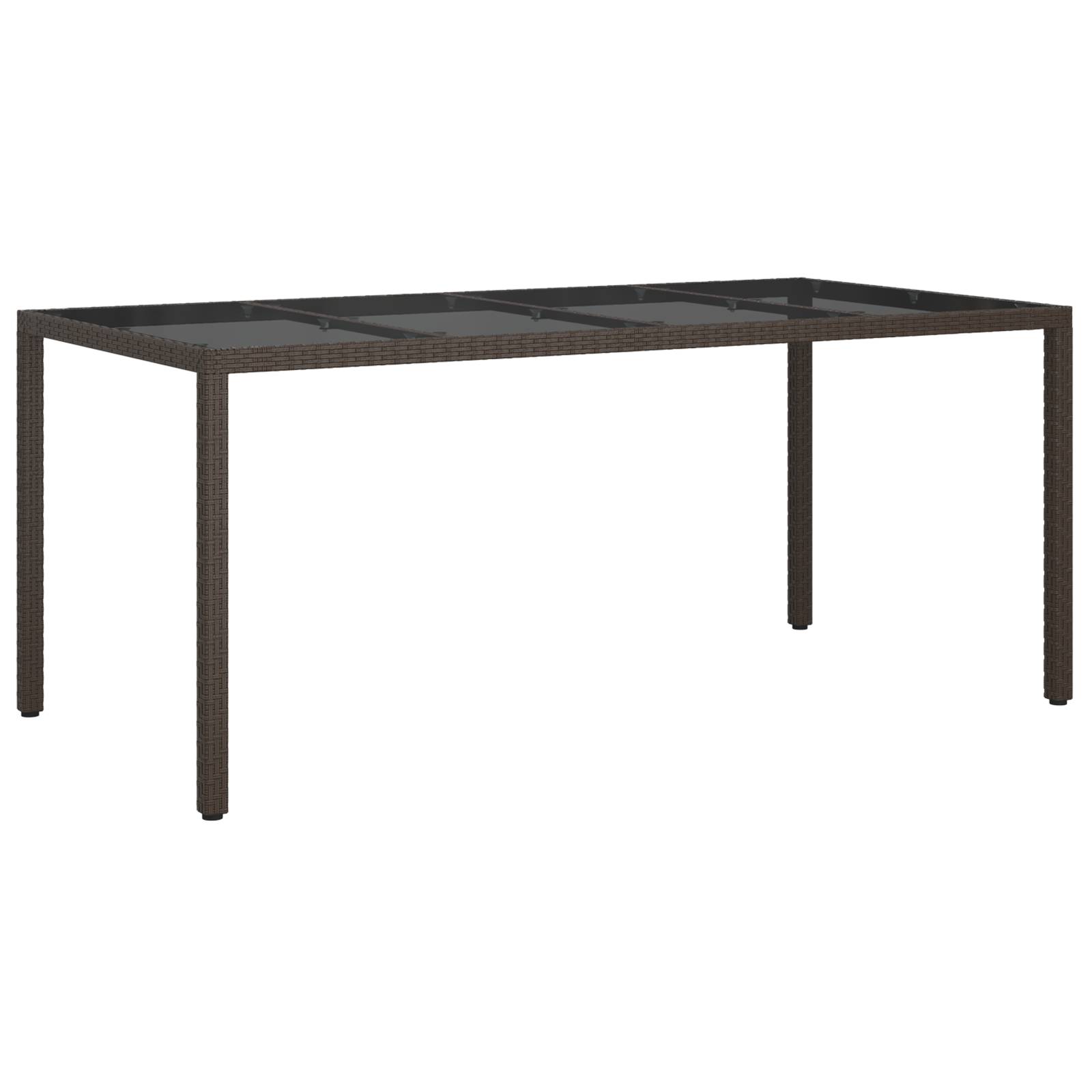 vidaXL Gartentisch Braun 190x90x75 cm Poly-Rattan