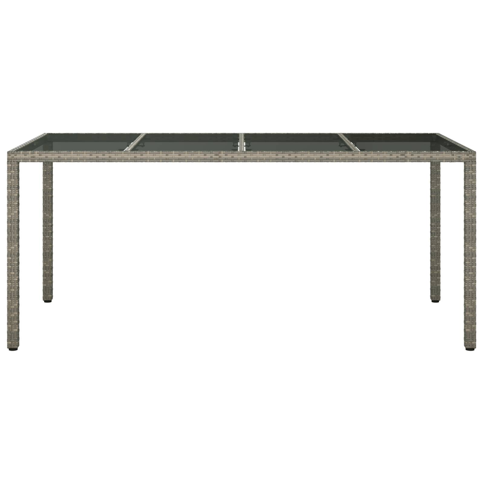 vidaXL Gartentisch Grau 190x90x75 cm Poly-Rattan