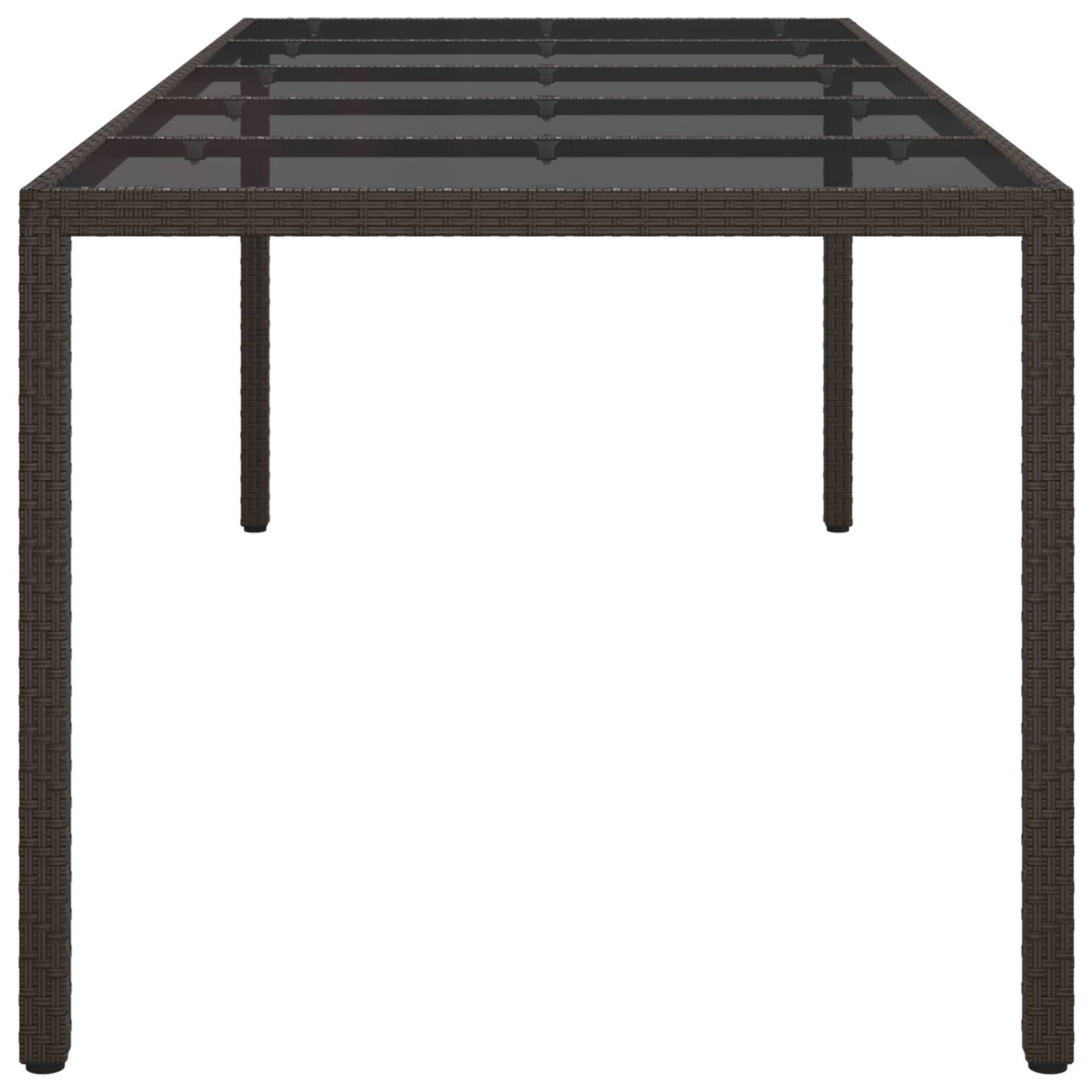 vidaXL Gartentisch Braun 250x100x75 cm Poly-Rattan