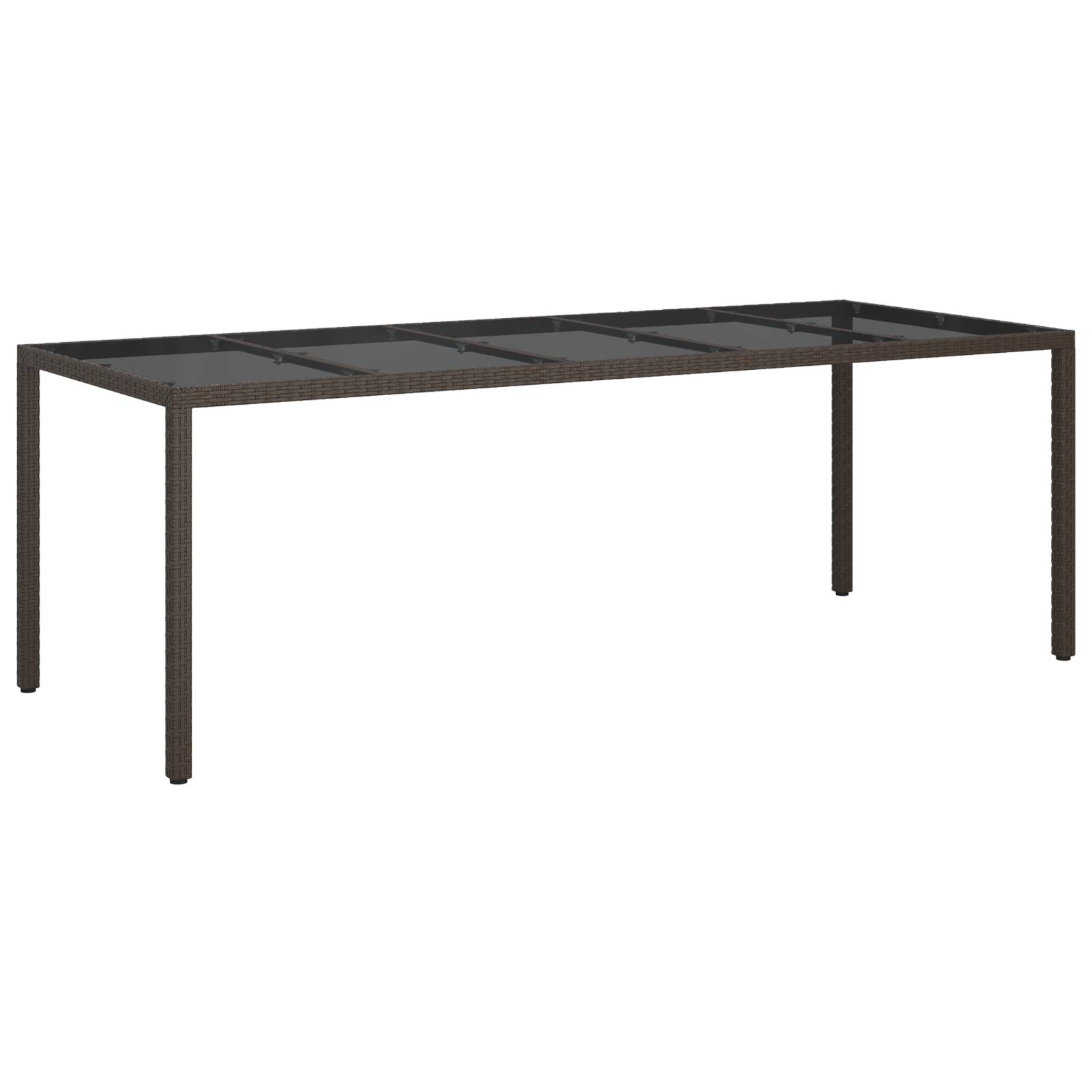 vidaXL Gartentisch Braun 250x100x75 cm Poly-Rattan
