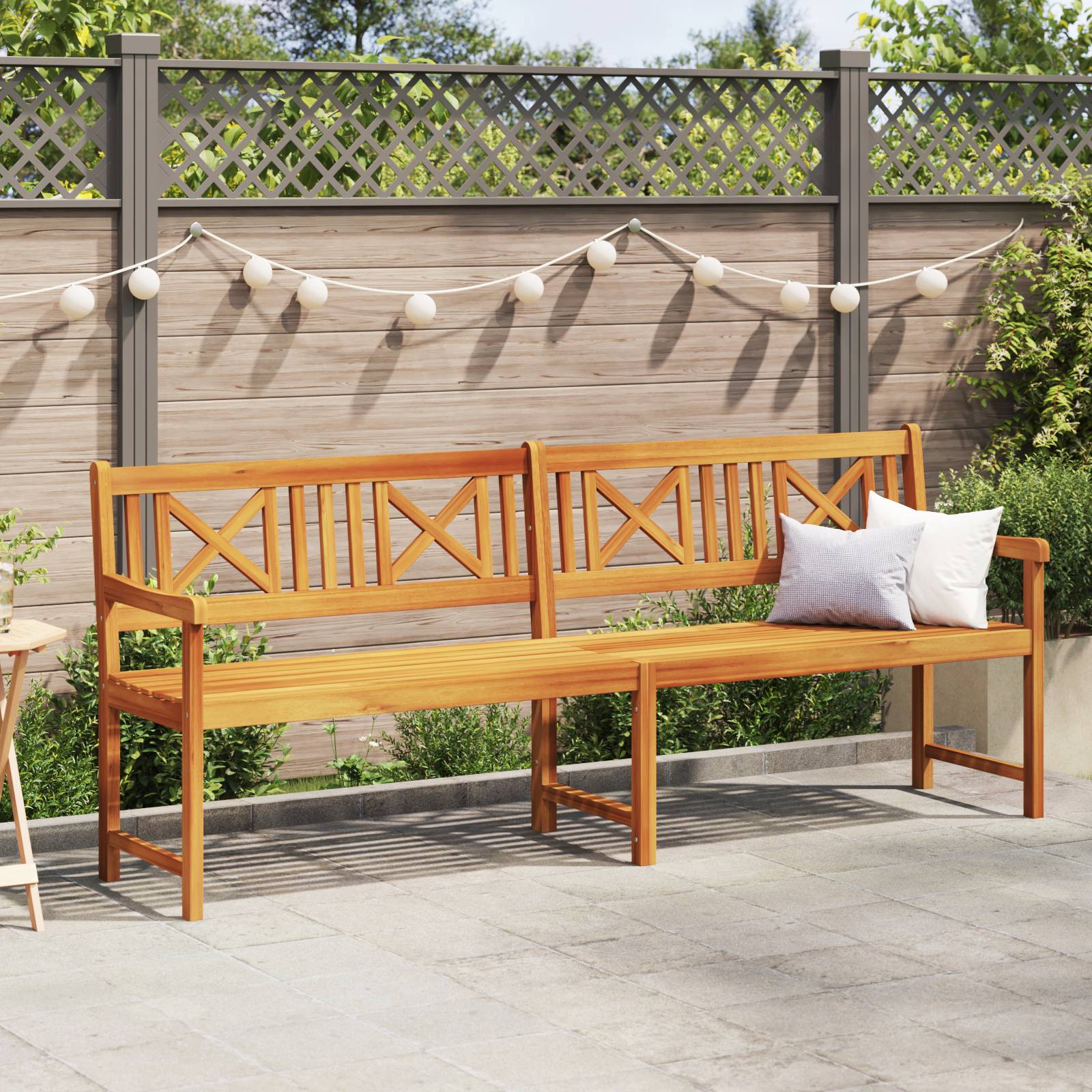 vidaXL Gartenbank 220x56x90 cm Massivholz Akazie
