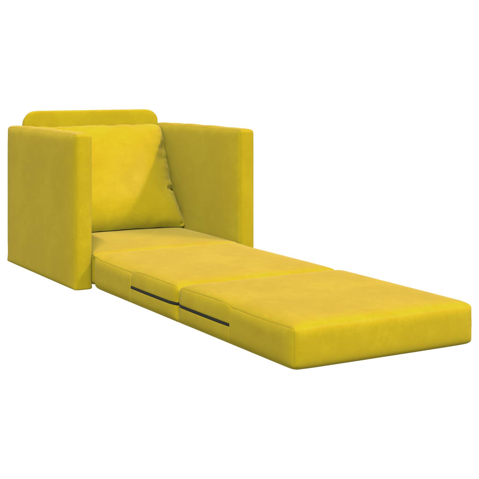 vidaXL Schlafsessel 2-in-1 Dunkelgelb 74x77x81 cm Samt