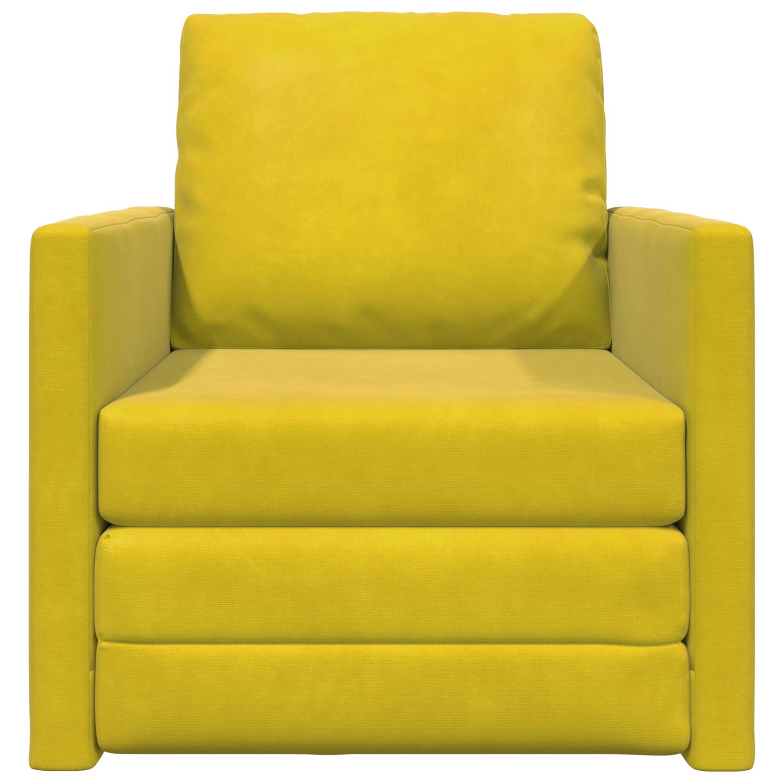 vidaXL Schlafsessel 2-in-1 Dunkelgelb 74x77x81 cm Samt