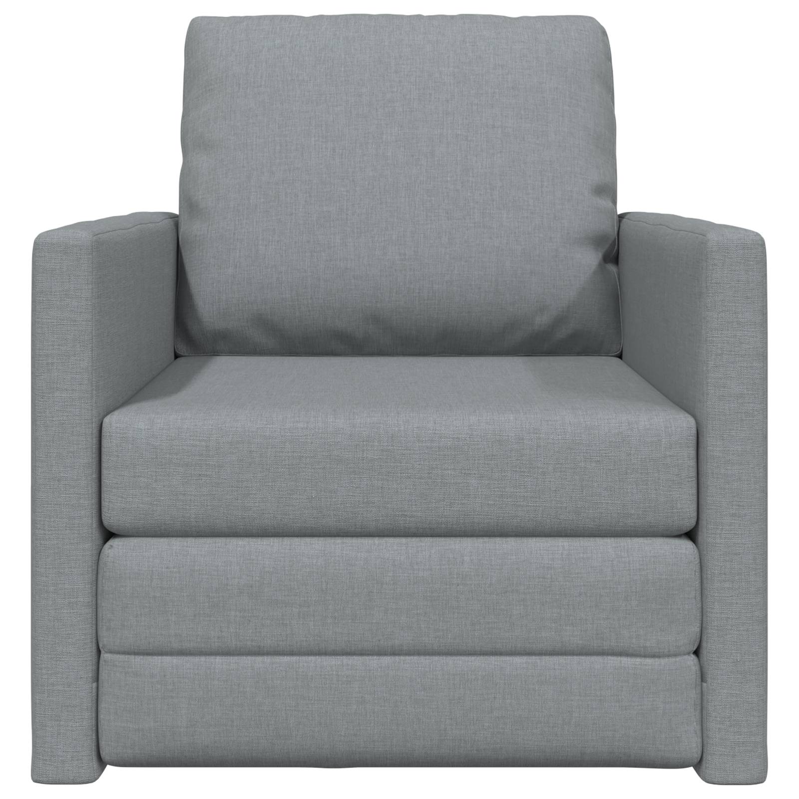 vidaXL Boden-Sofa-Bett 2-in-1 Hellgrau 74x77x81 cm Stoff
