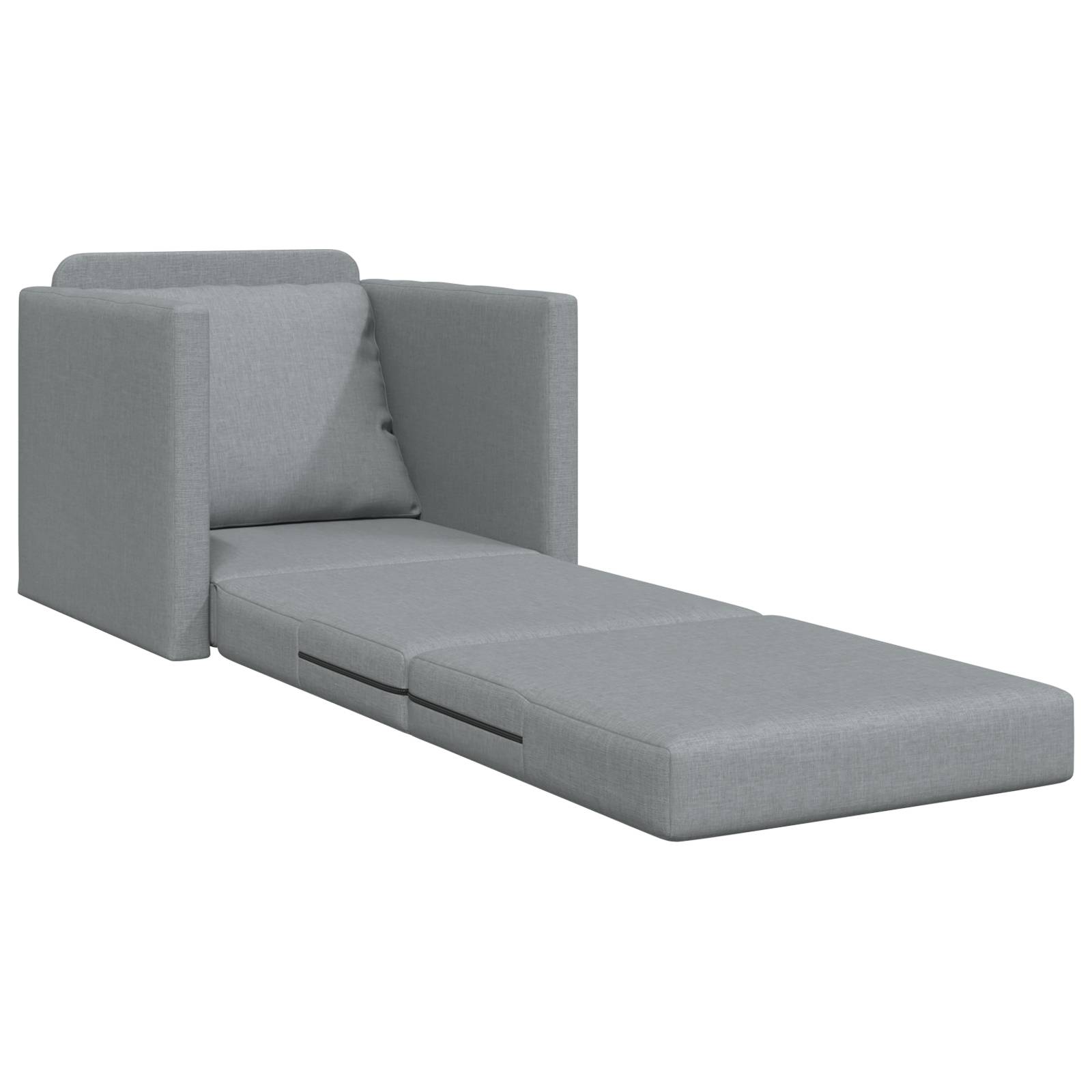 vidaXL Boden-Sofa-Bett 2-in-1 Hellgrau 74x77x81 cm Stoff