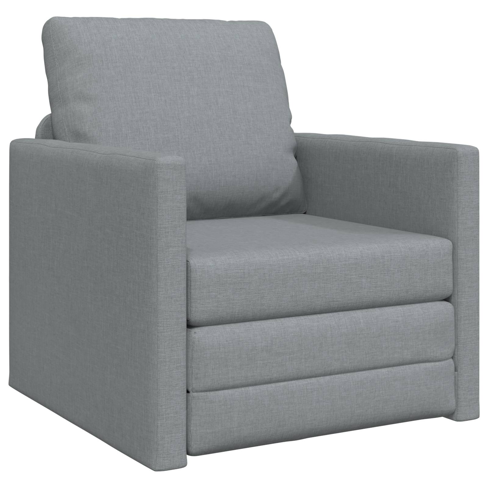 vidaXL Boden-Sofa-Bett 2-in-1 Hellgrau 74x77x81 cm Stoff